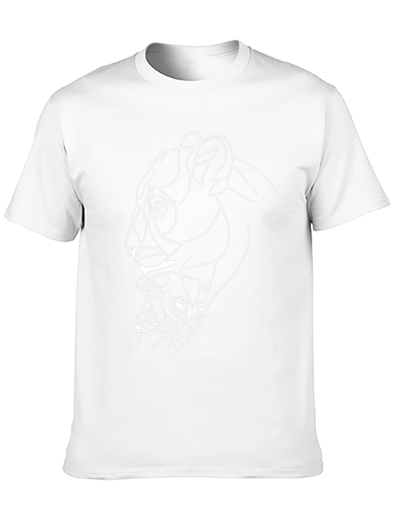 Abstract Lion Graphic Tee - Black