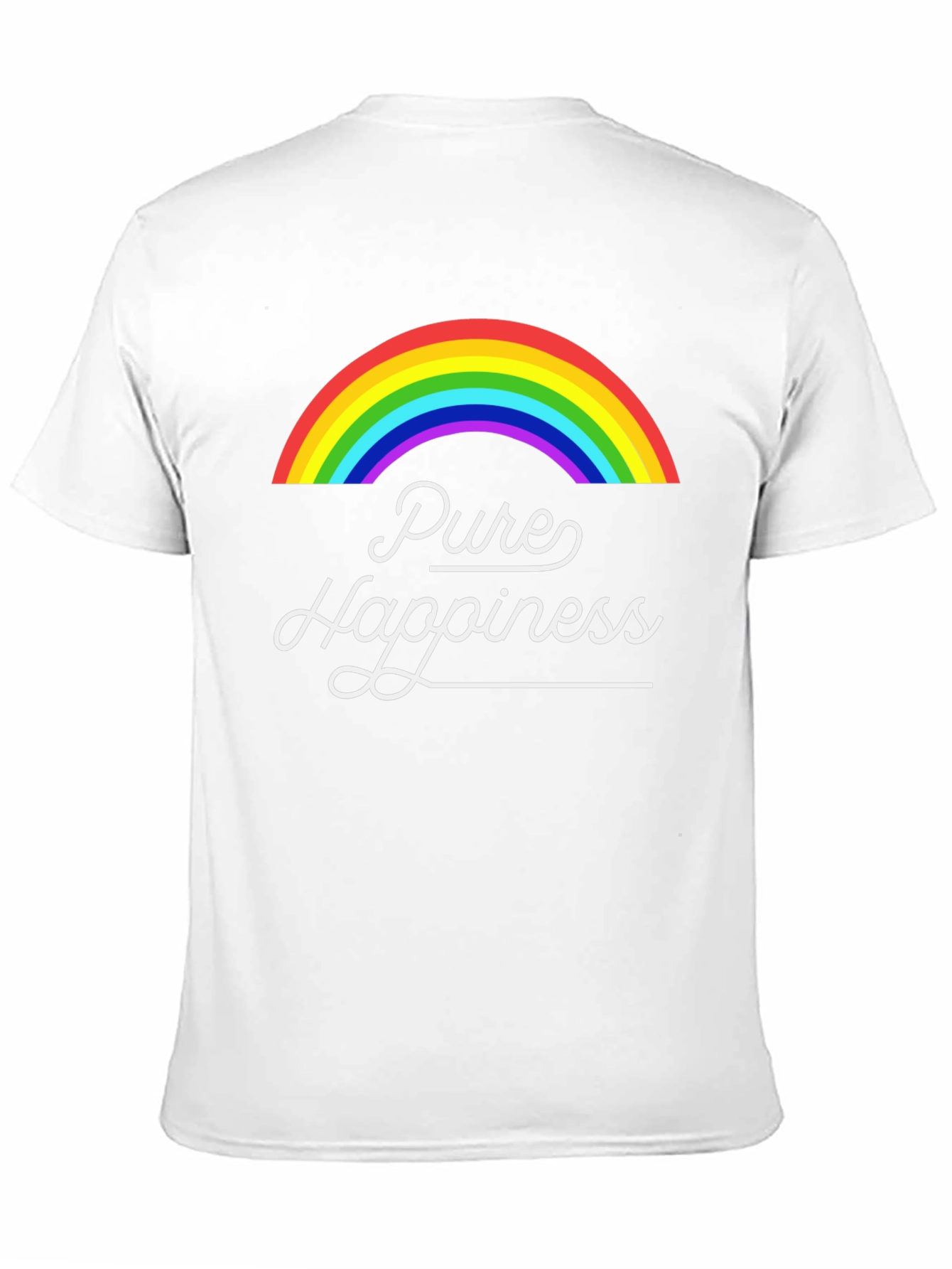 Pure Happiness Rainbow Graphic Tee - Black