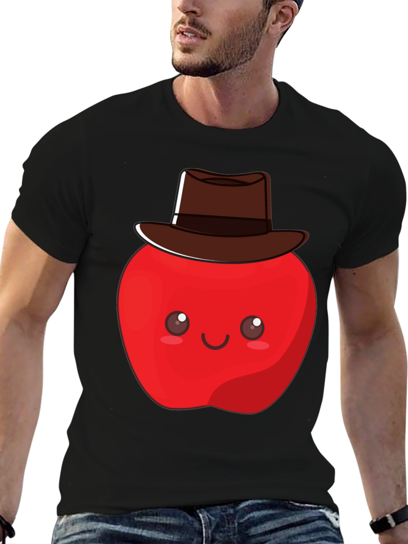 Cute Apple Cowboy T-Shirt - Unisex Graphic Tee