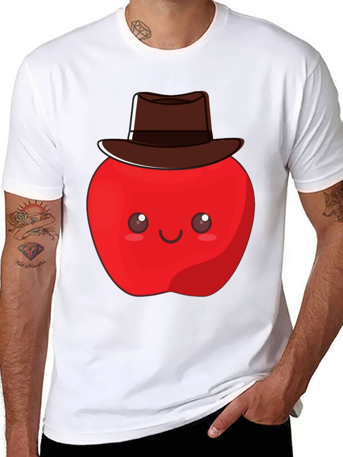 Cute Apple Cowboy T-Shirt - Unisex Graphic Tee