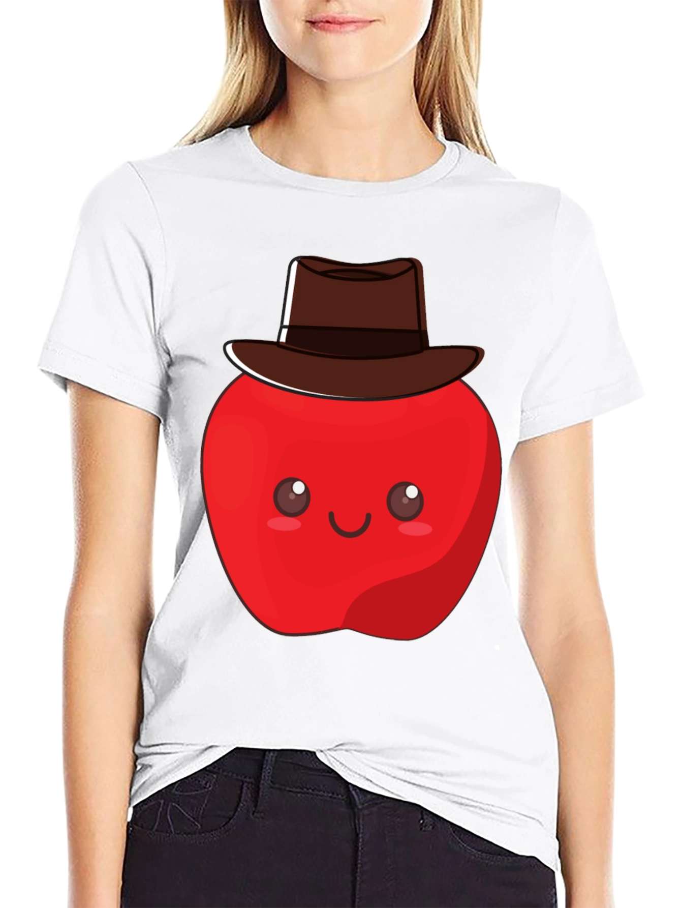 Cute Apple Cowboy T-Shirt - Unisex Graphic Tee