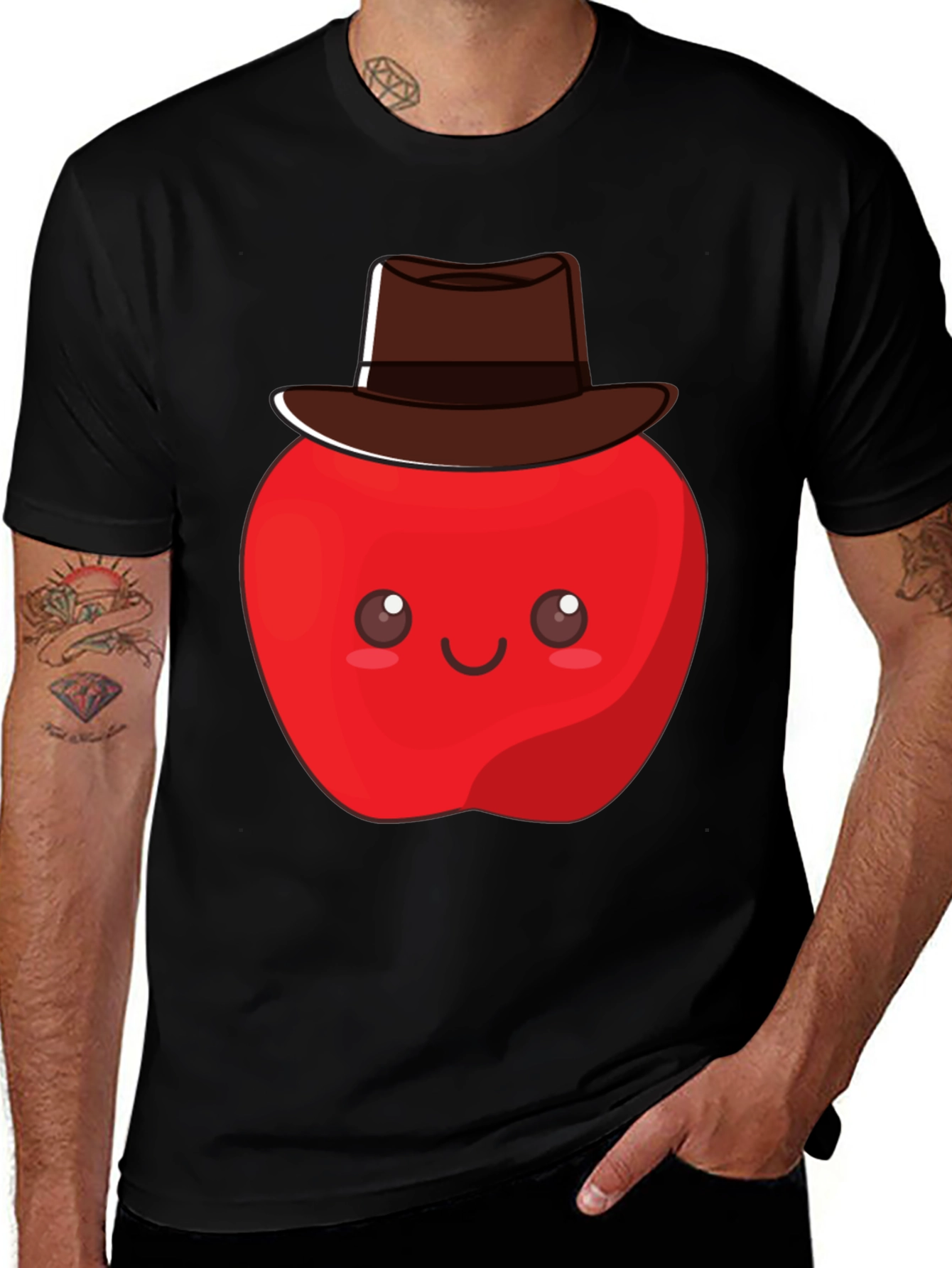 Cute Apple Cowboy T-Shirt - Unisex Graphic Tee