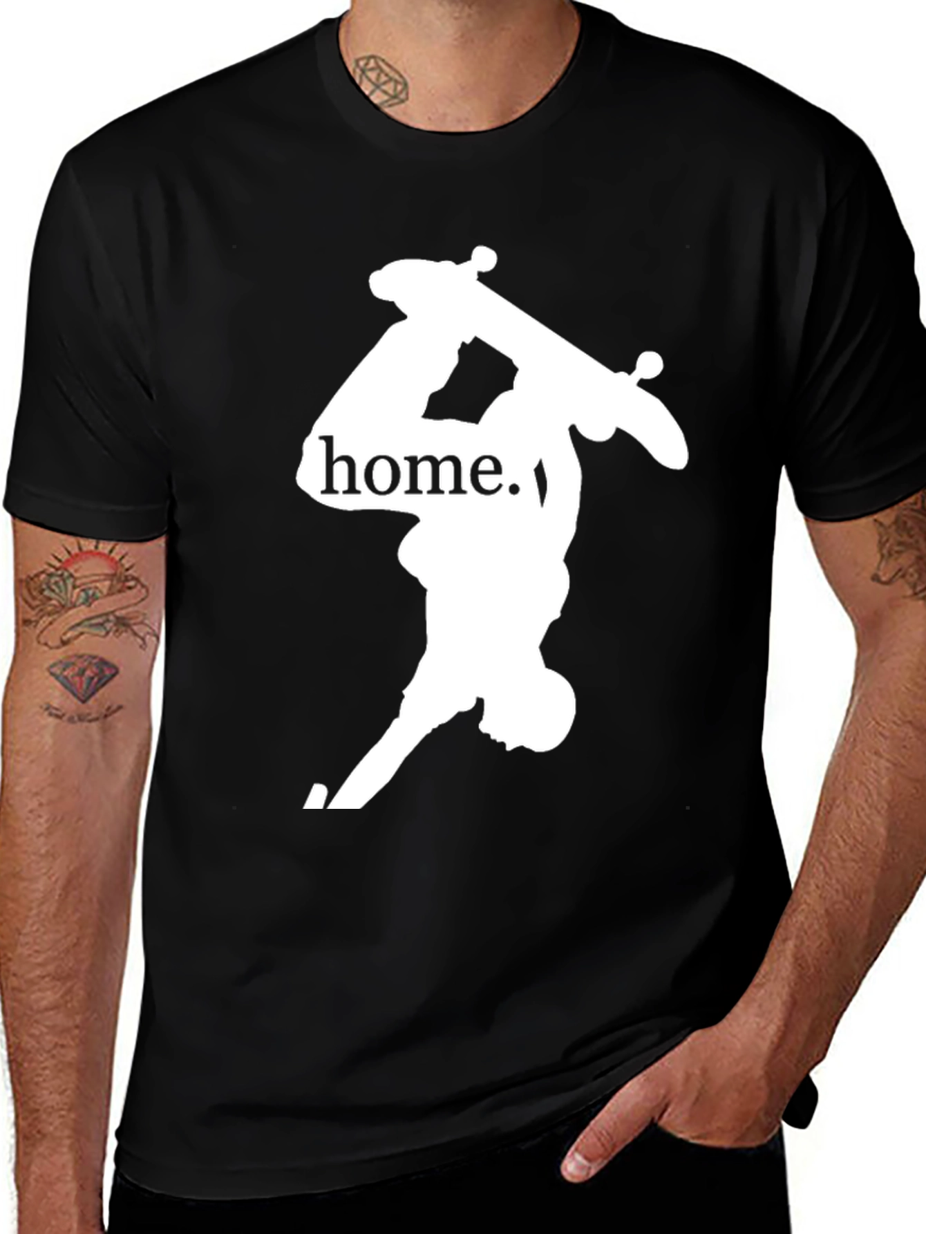 Home Skateboard Tee - Cool Graphic Print