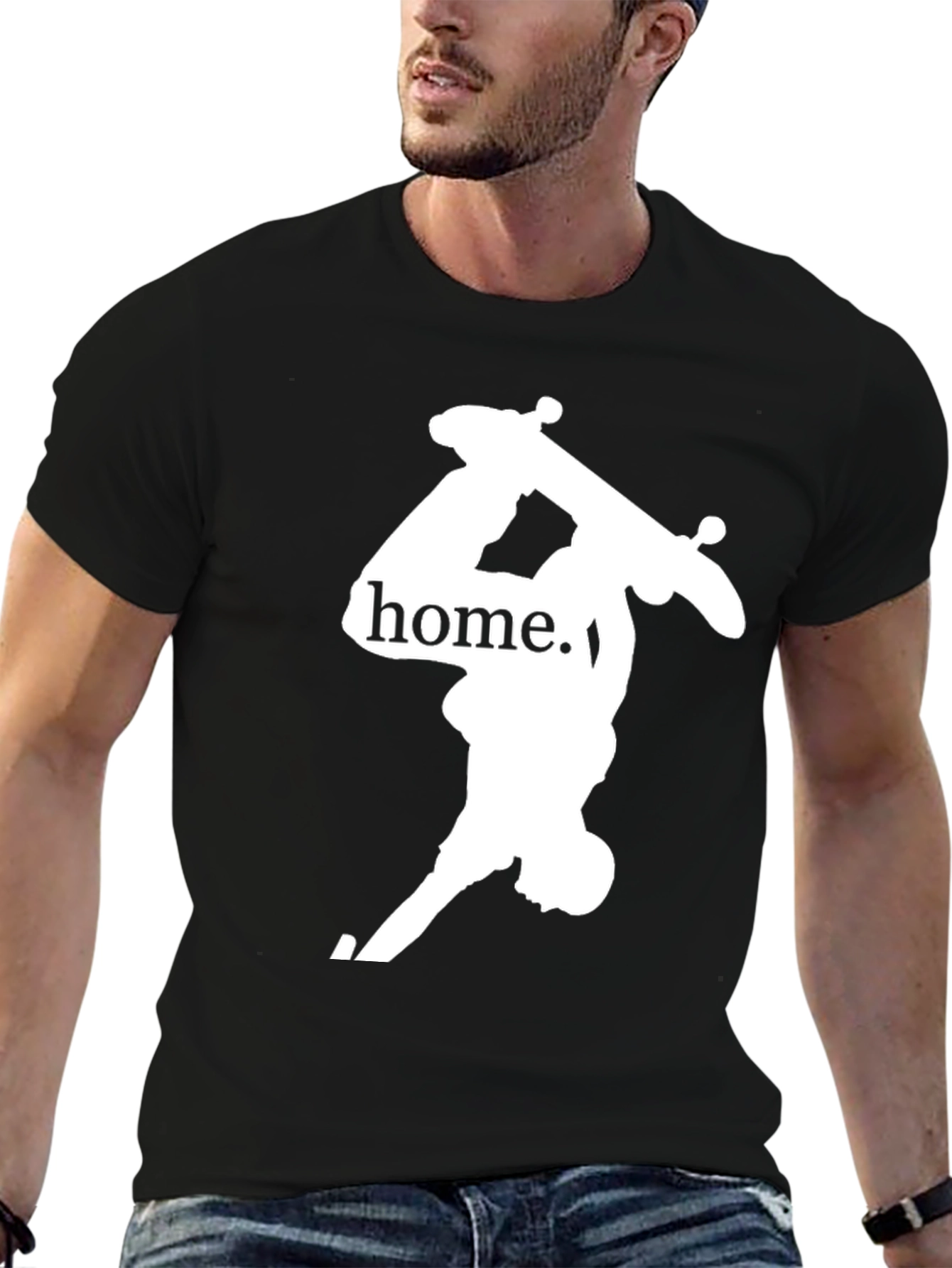 Home Skateboard Tee - Cool Graphic Print