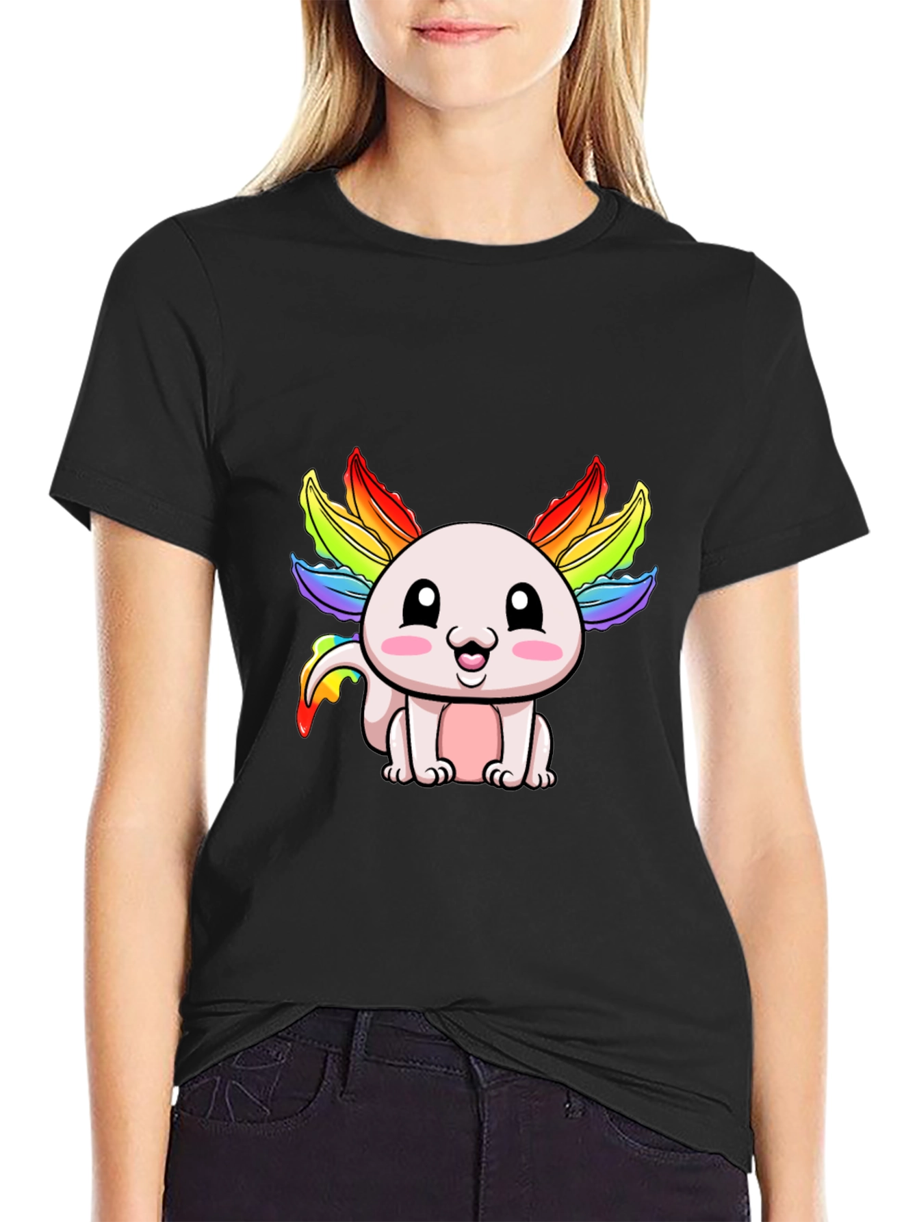 Cute Axolotl Rainbow T-Shirt