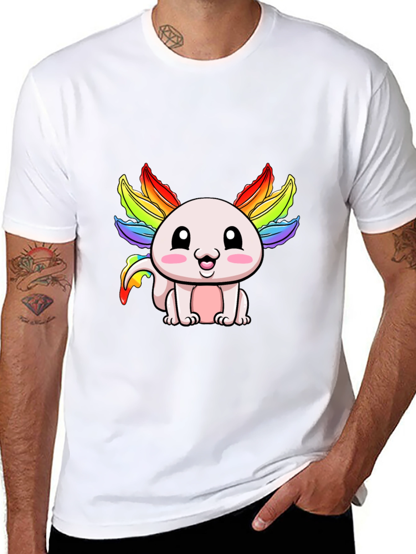 Cute Axolotl Rainbow T-Shirt