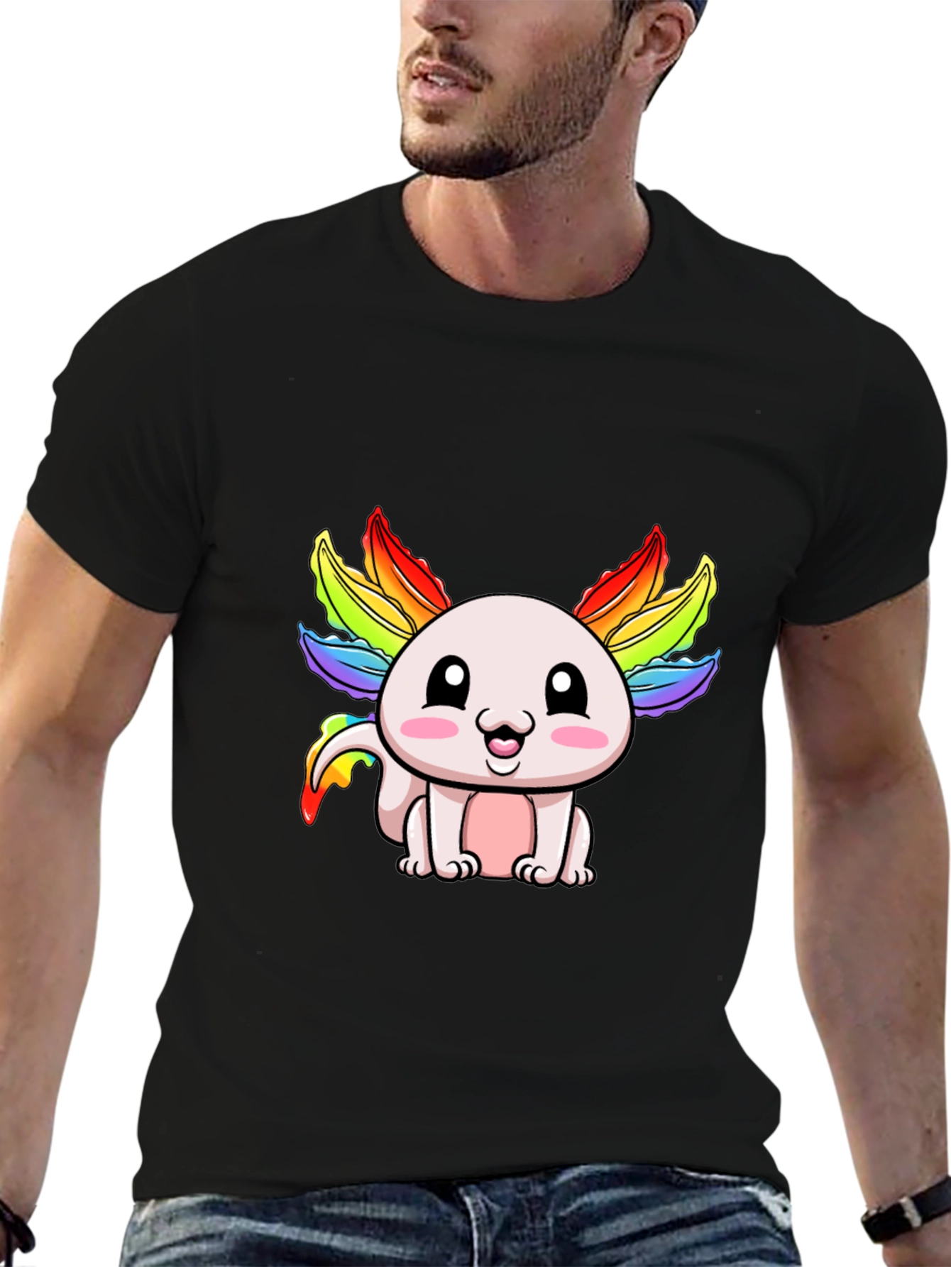 Cute Axolotl Rainbow T-Shirt