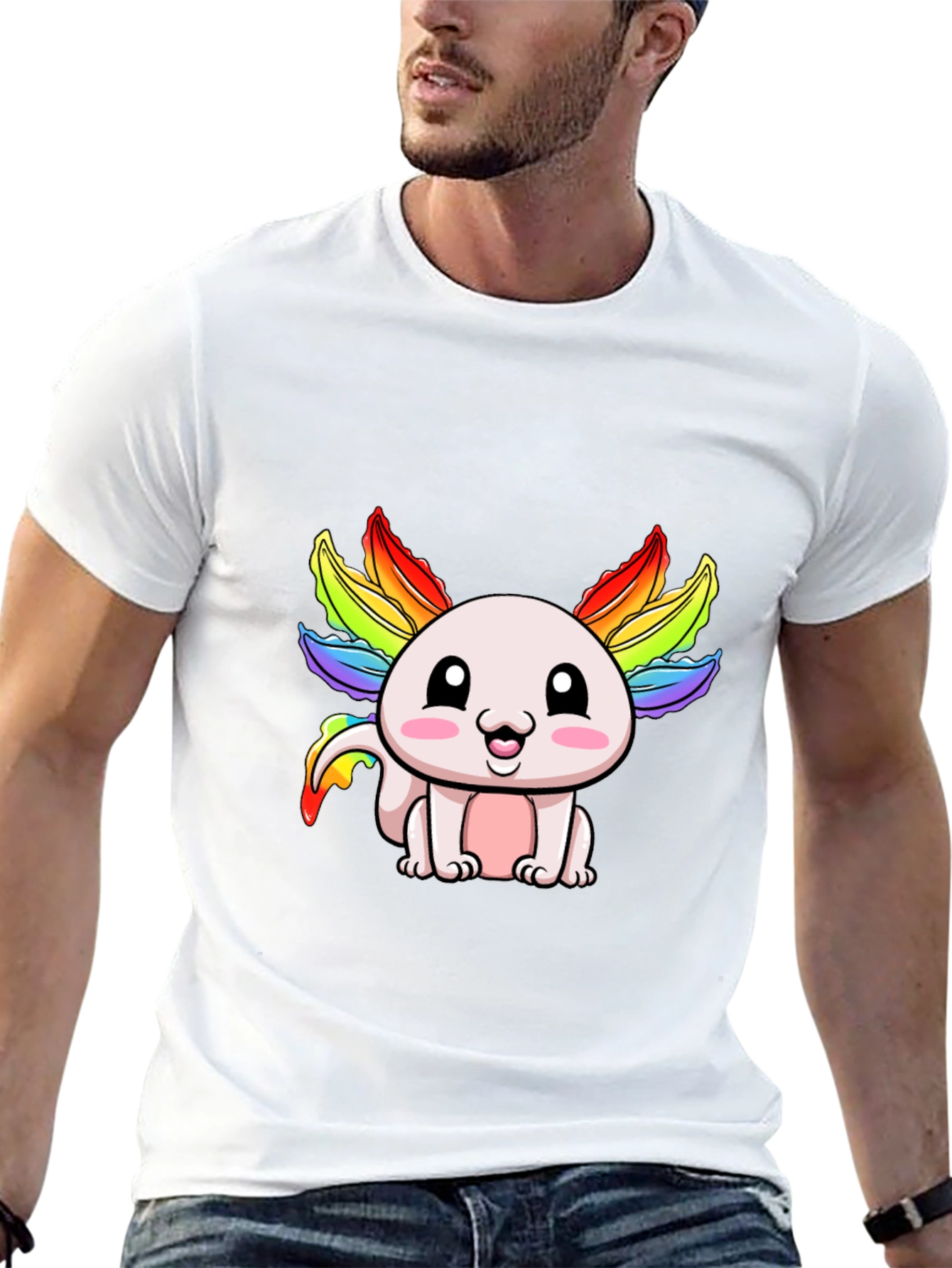 Cute Axolotl Rainbow T-Shirt
