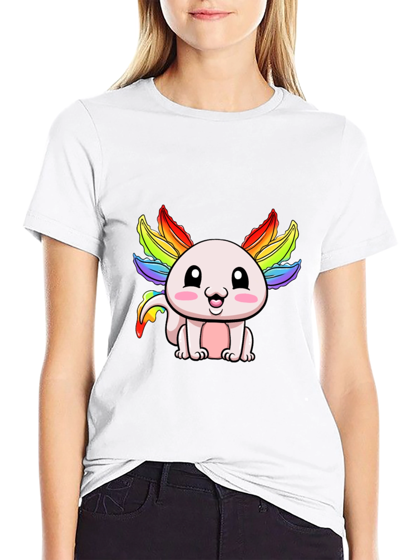 Cute Axolotl Rainbow T-Shirt
