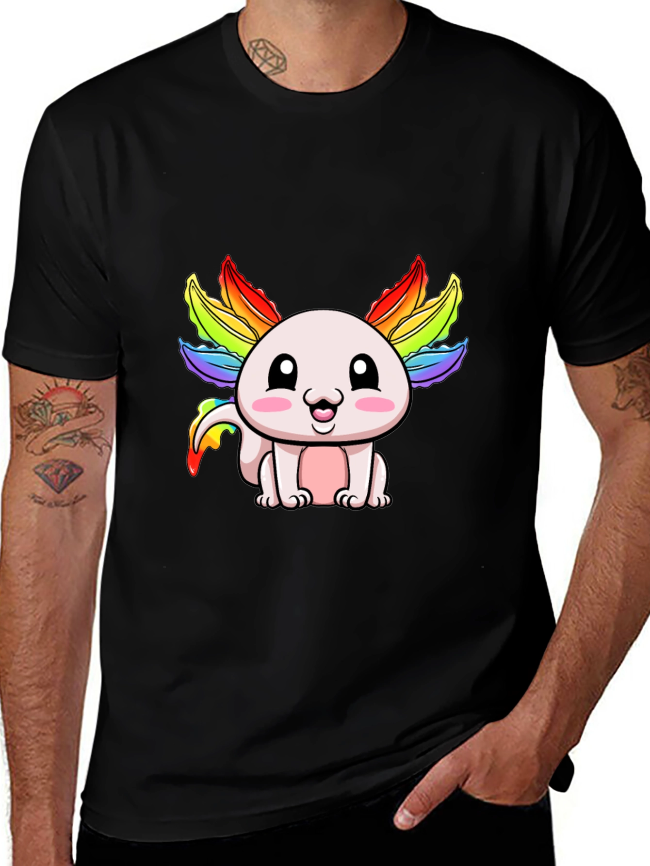 Cute Axolotl Rainbow T-Shirt