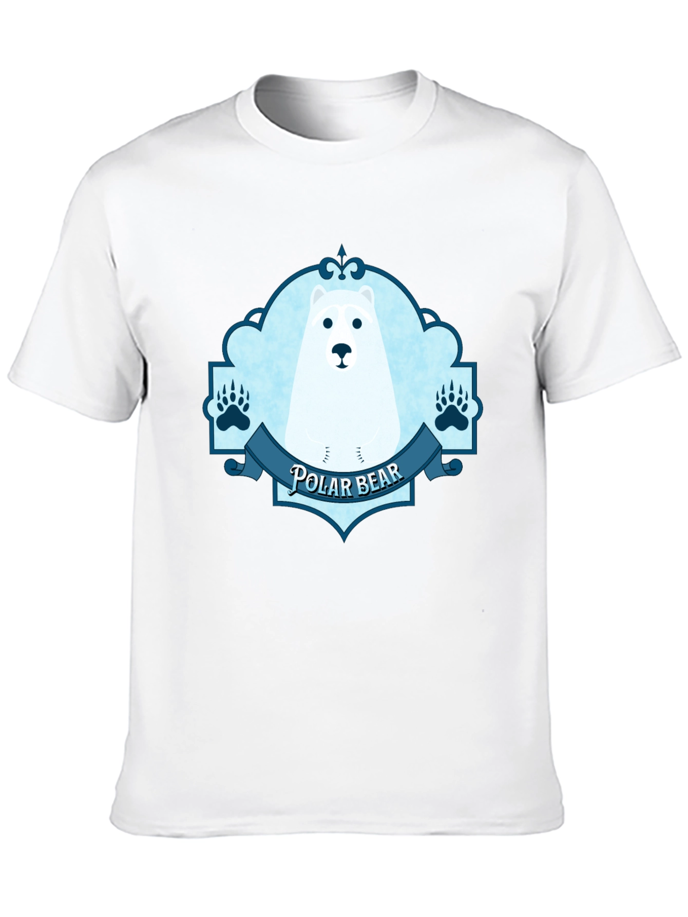 Polar Bear Graphic Tee - Black Cotton T-Shirt