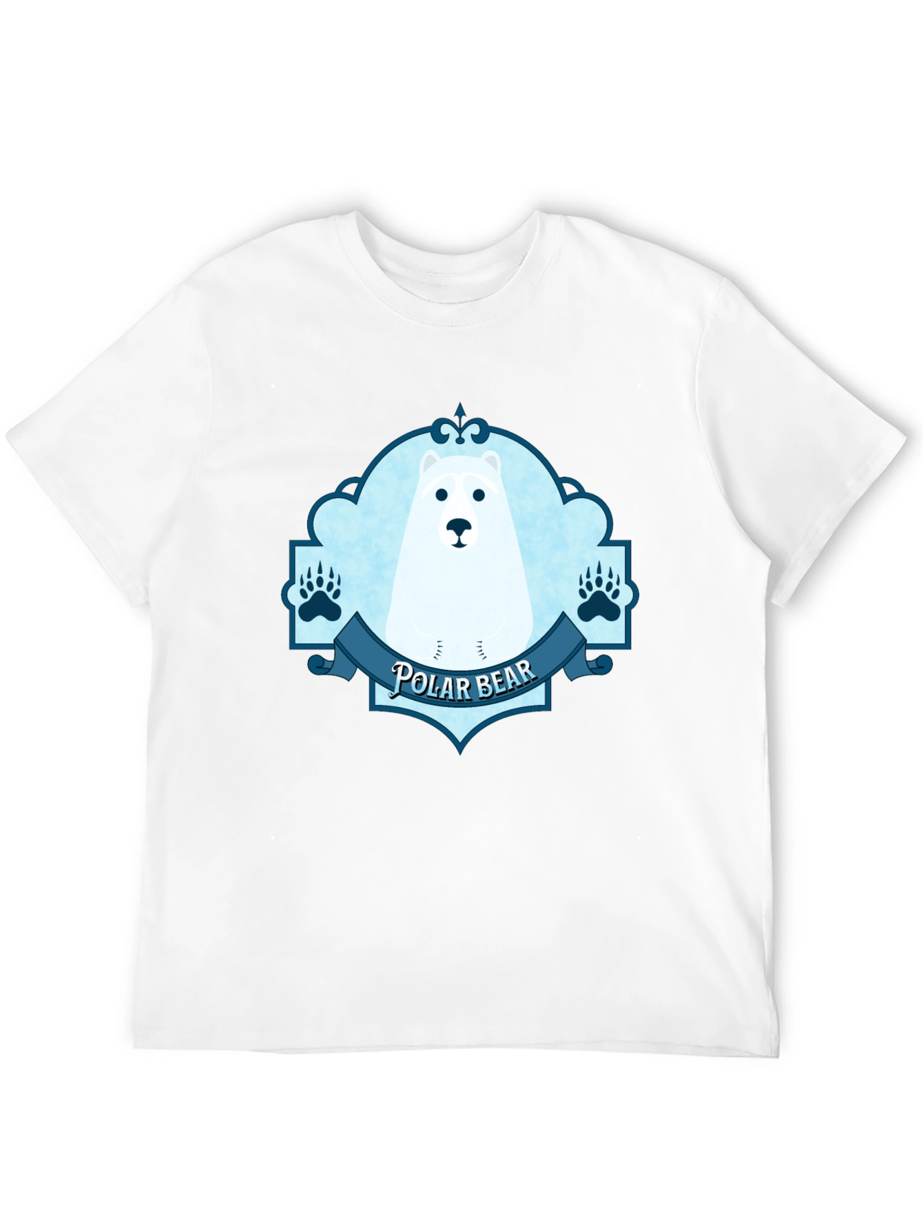 Polar Bear Graphic Tee - Black Cotton T-Shirt