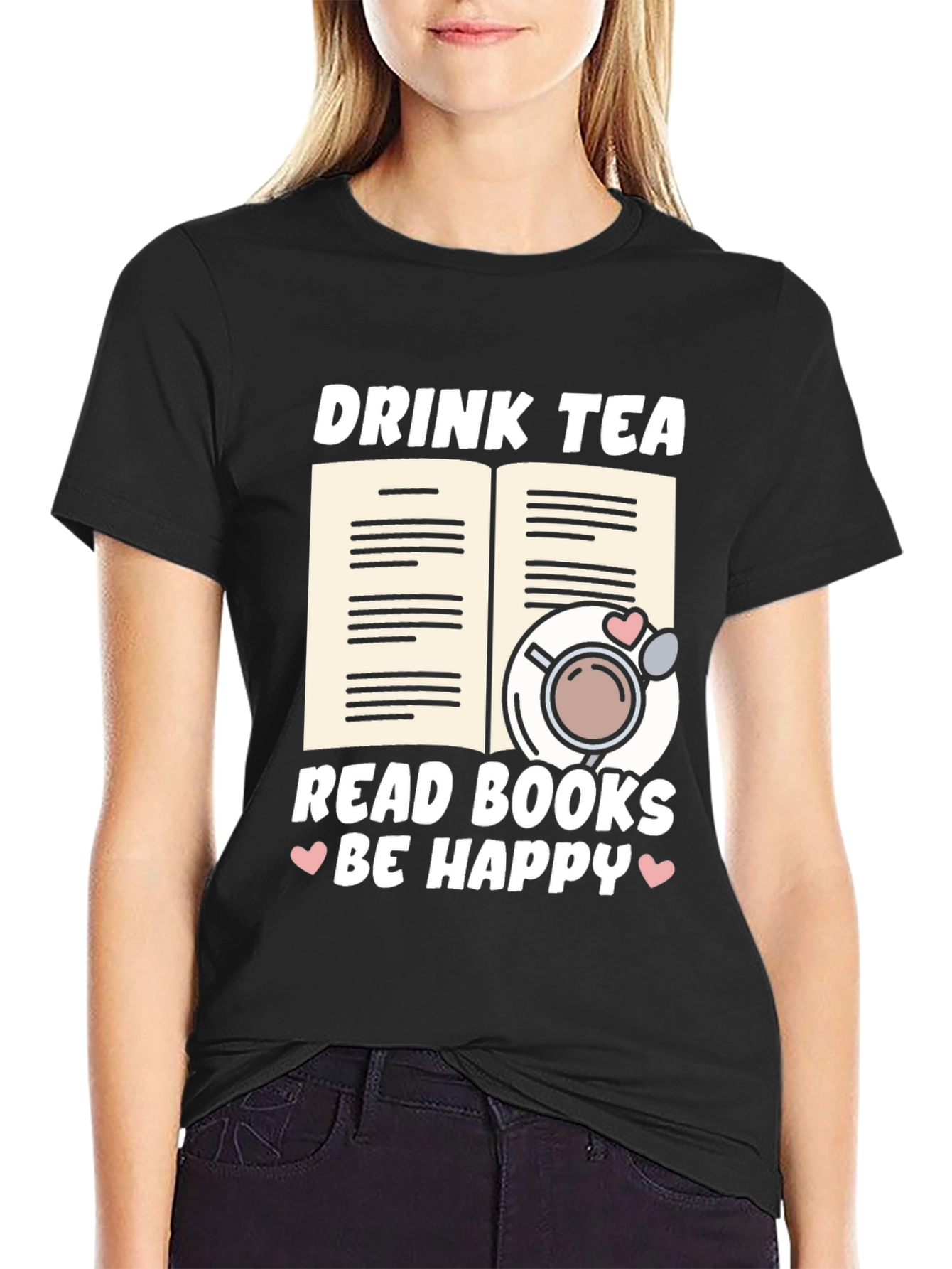 Drink Tea Read Books T-Shirt