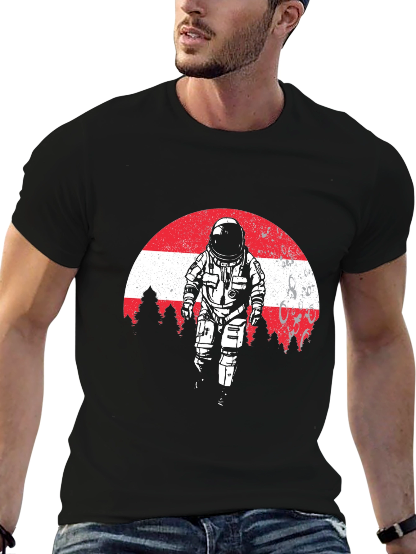 Astronaut Moonscape Graphic Tee