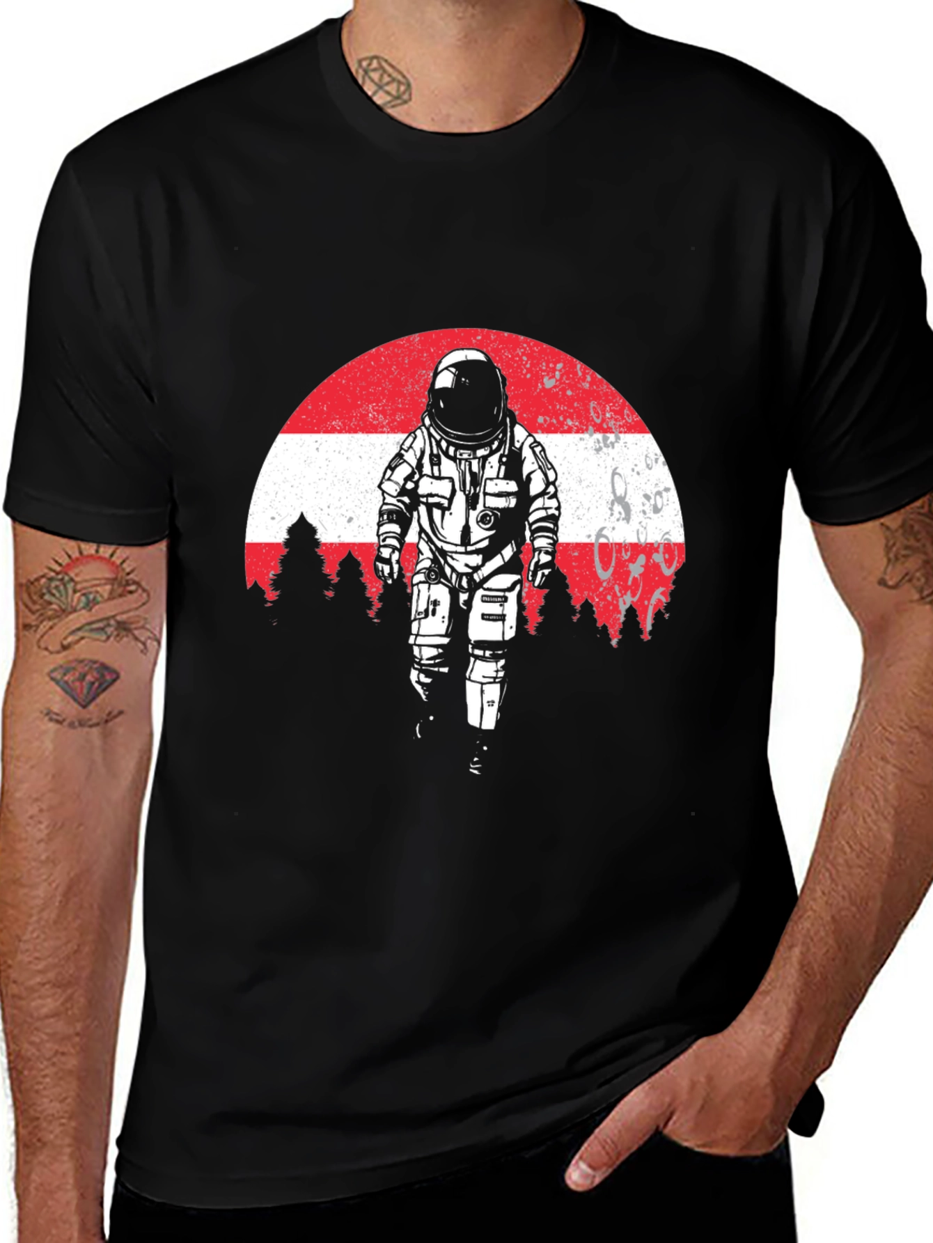 Astronaut Moonscape Graphic Tee