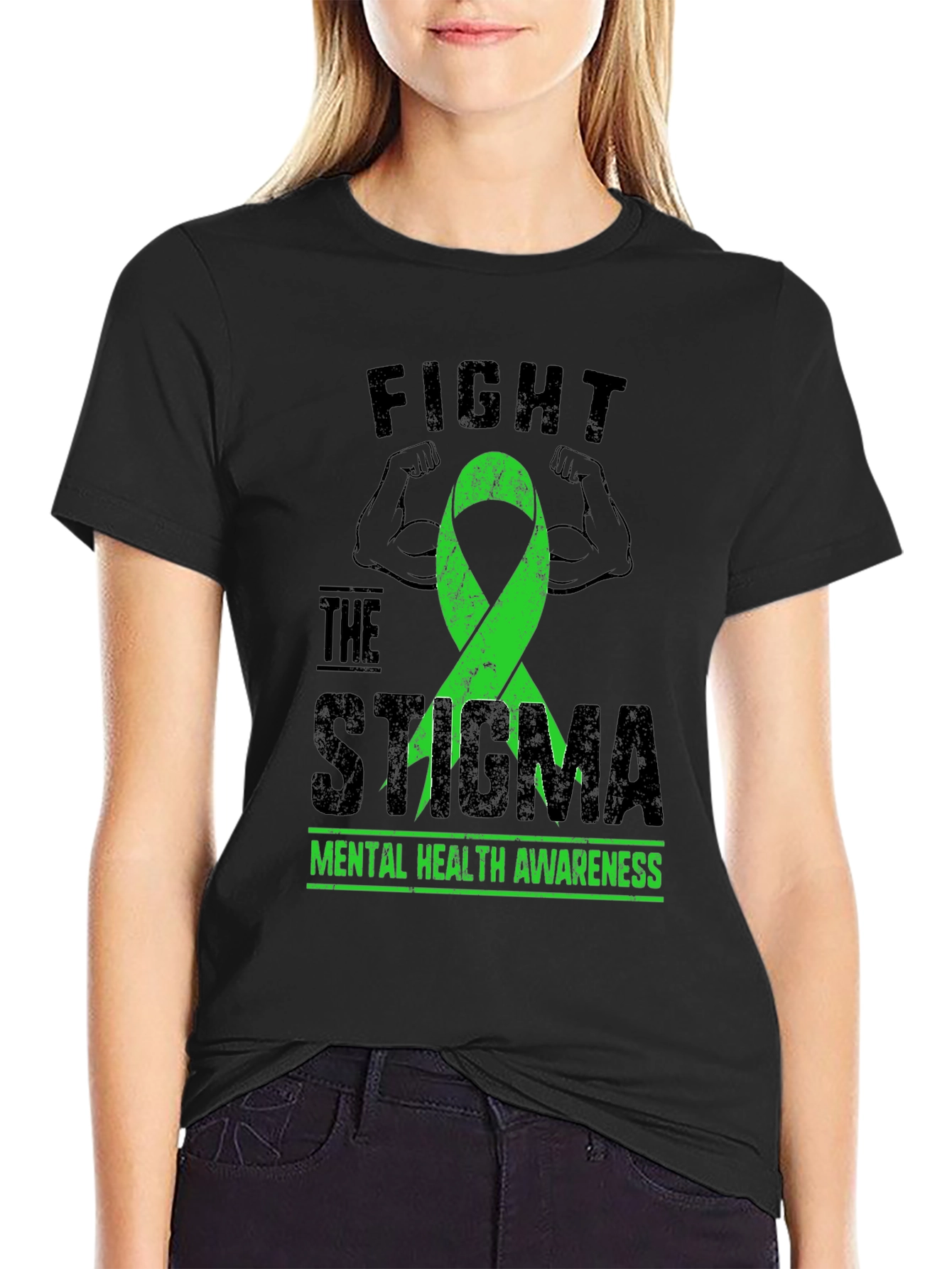 Fight The Stigma Mental Health Awareness Graphic Tee
