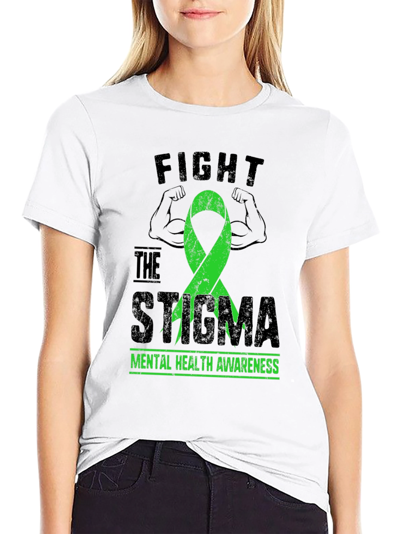 Fight The Stigma Mental Health Awareness Graphic Tee