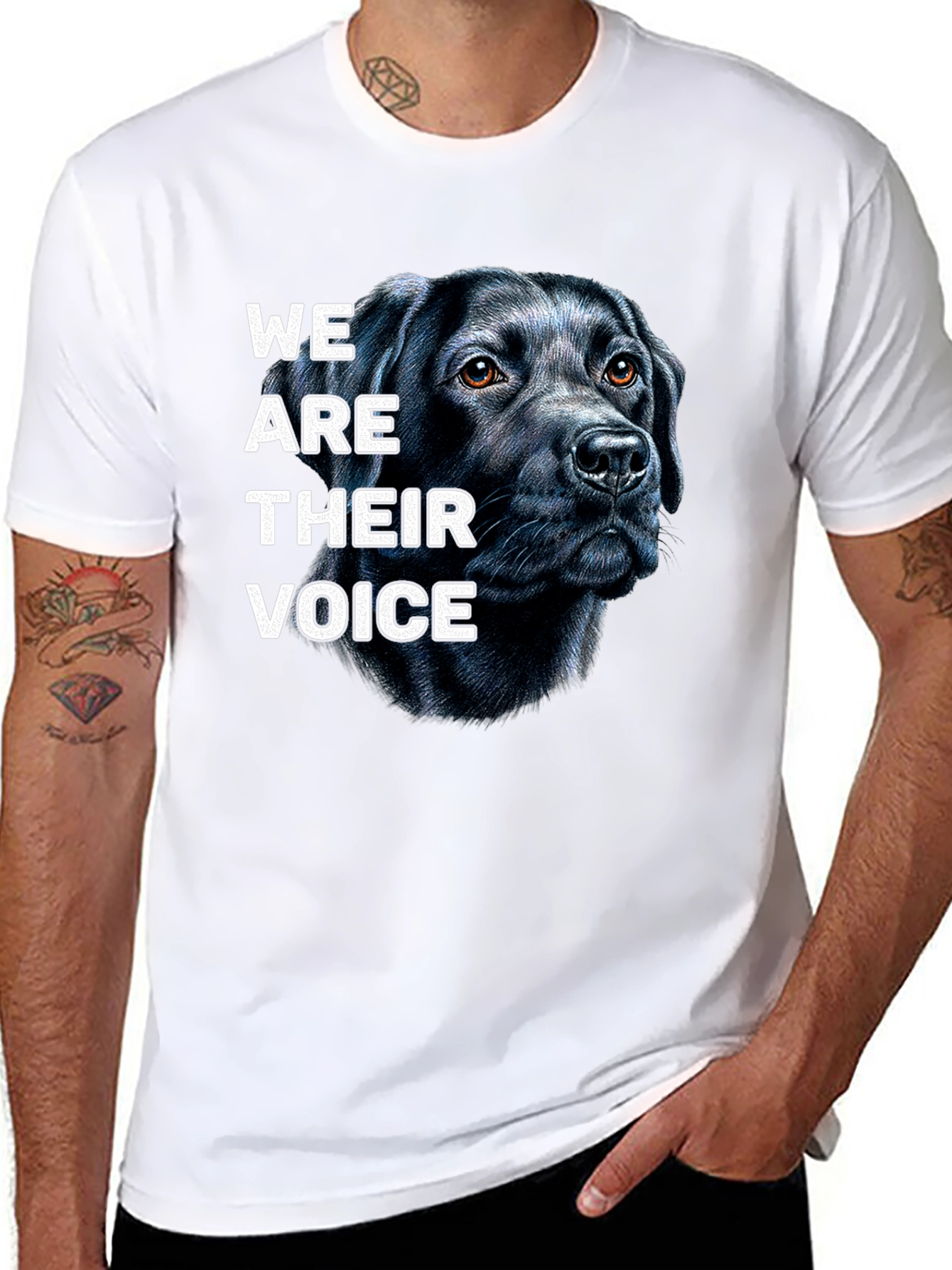 Dog Lover T-Shirt: We Are Their Voice Black Lab