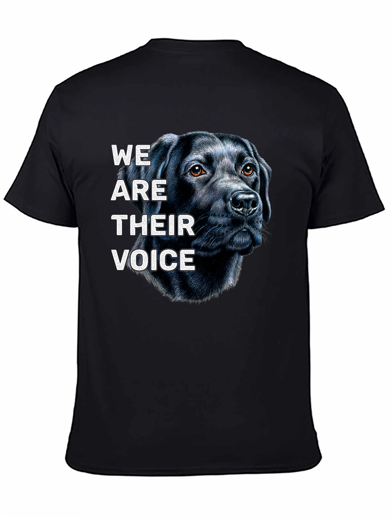 Dog Lover T-Shirt: We Are Their Voice Black Lab