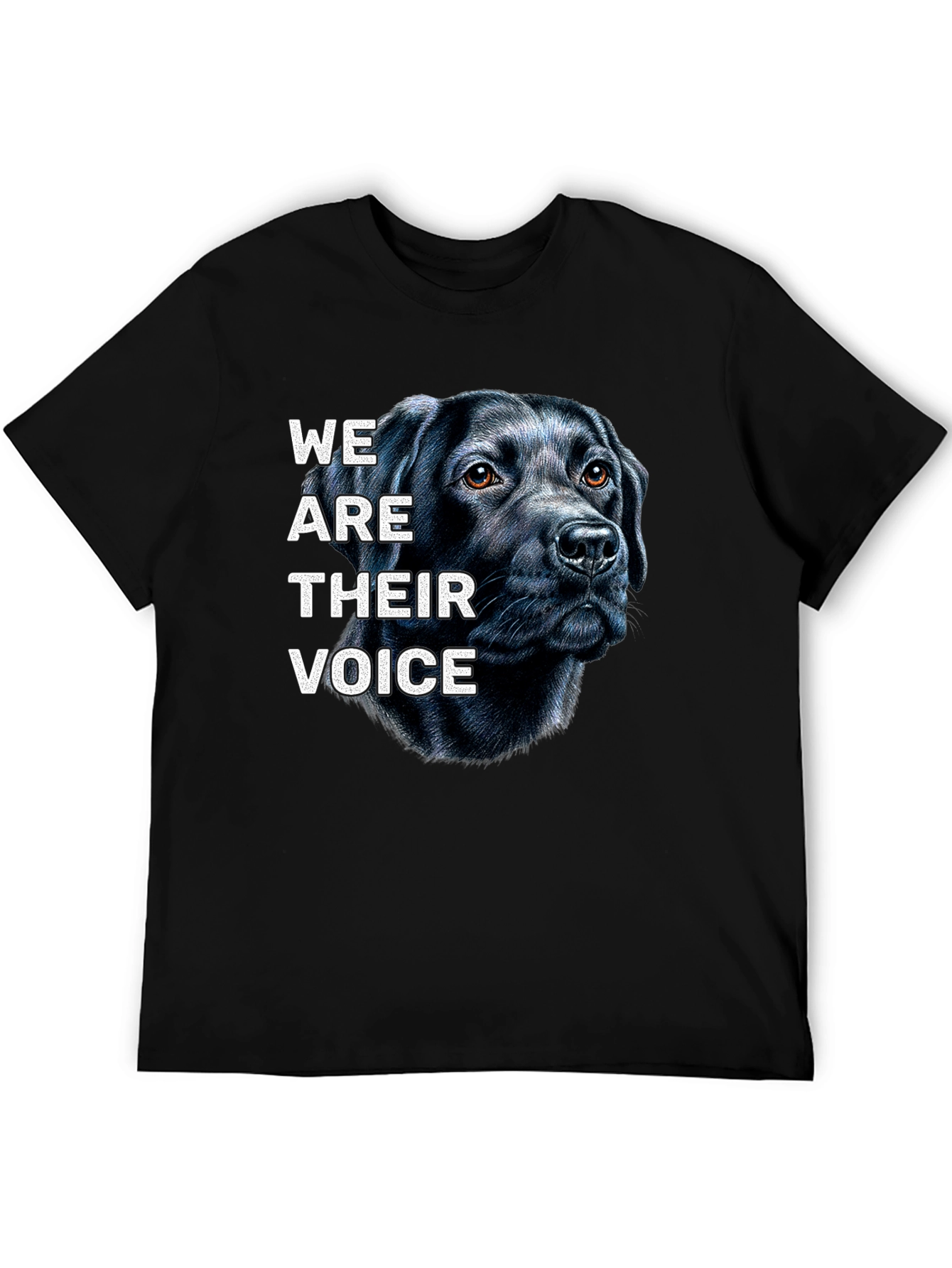 Dog Lover T-Shirt: We Are Their Voice Black Lab