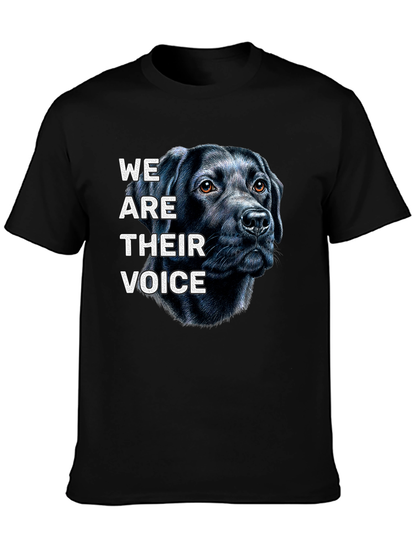 Dog Lover T-Shirt: We Are Their Voice Black Lab
