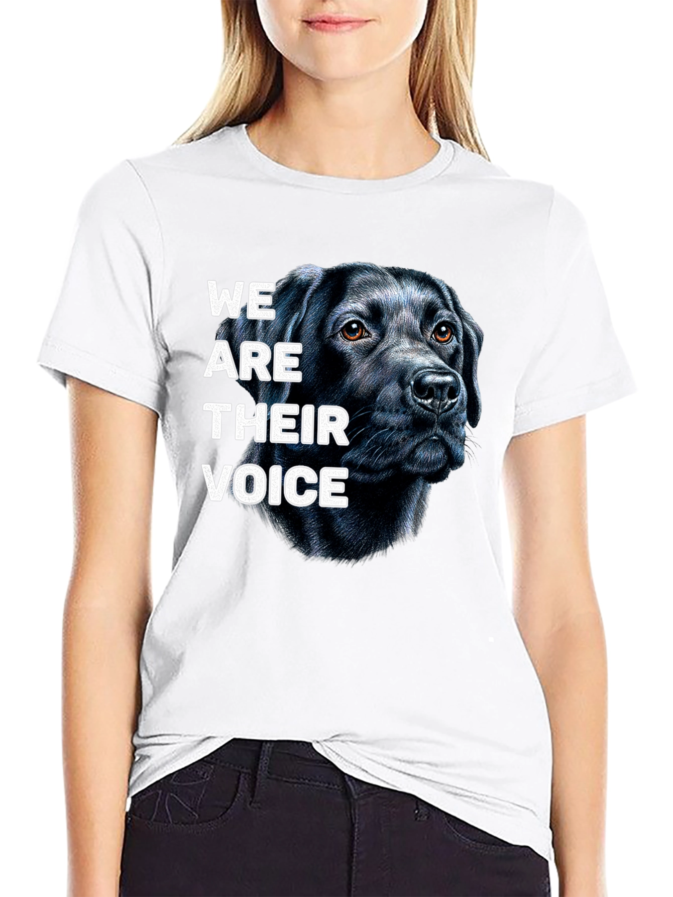 Dog Lover T-Shirt: We Are Their Voice Black Lab