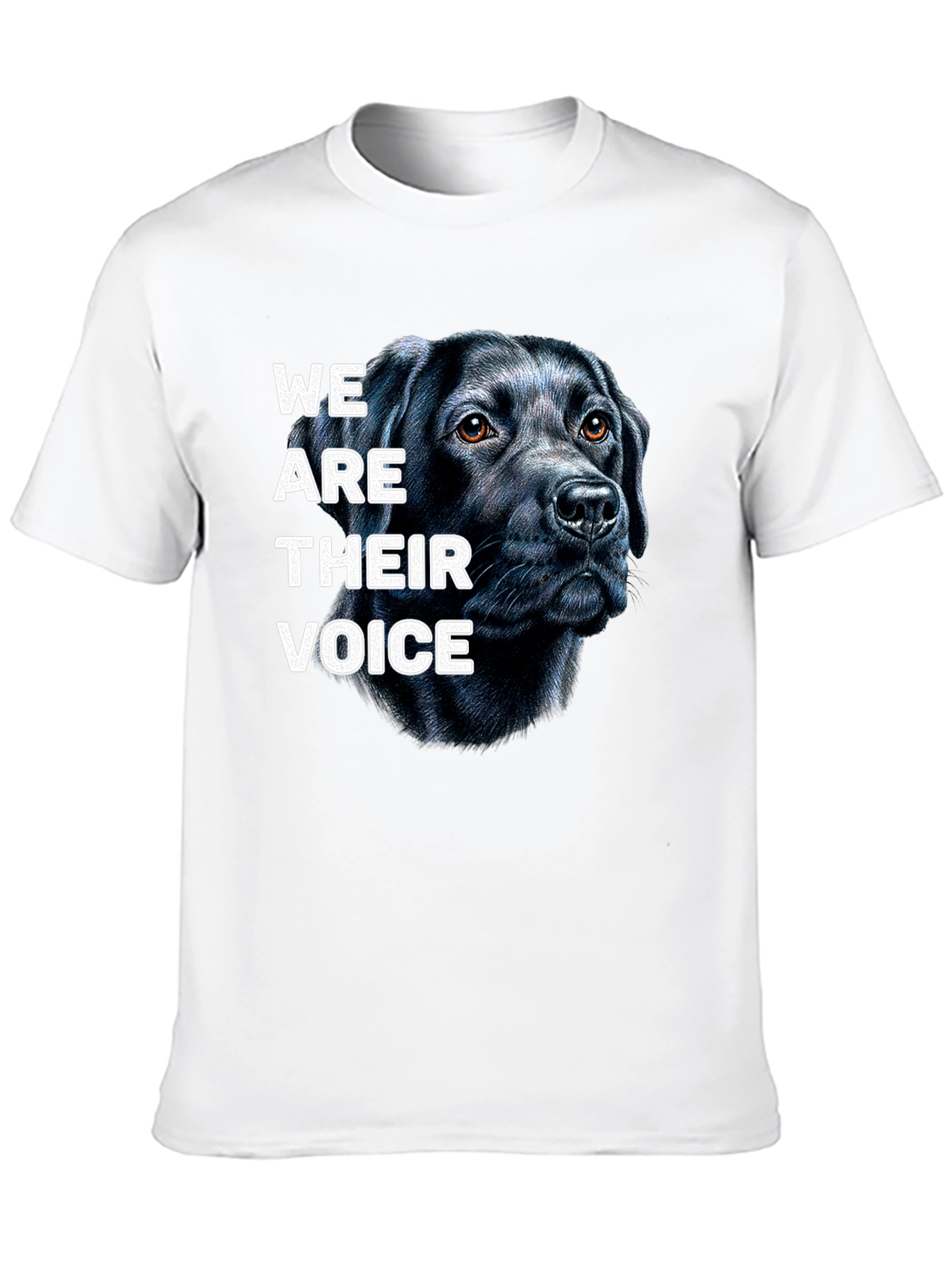 Dog Lover T-Shirt: We Are Their Voice Black Lab