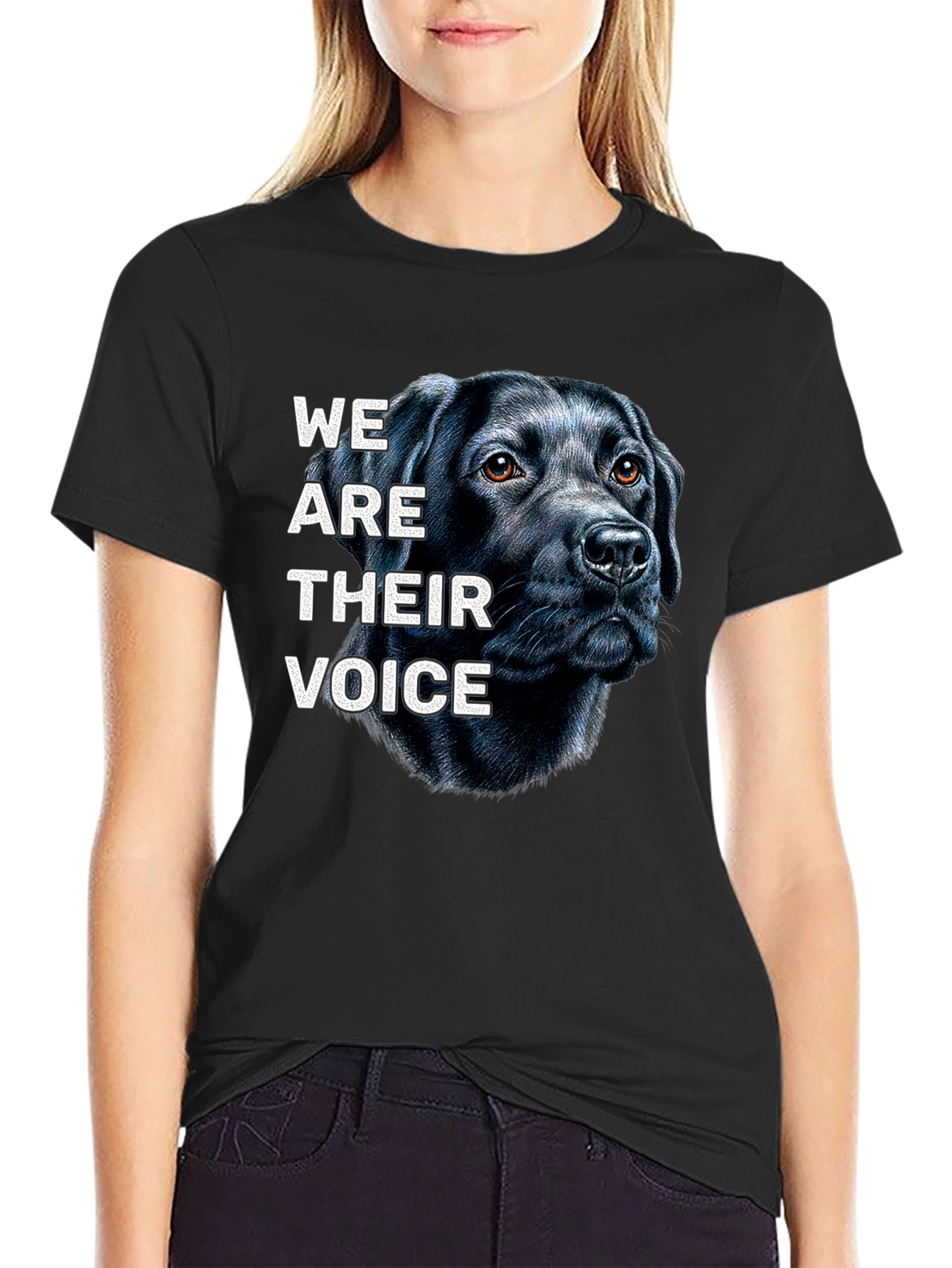 Dog Lover T-Shirt: We Are Their Voice Black Lab