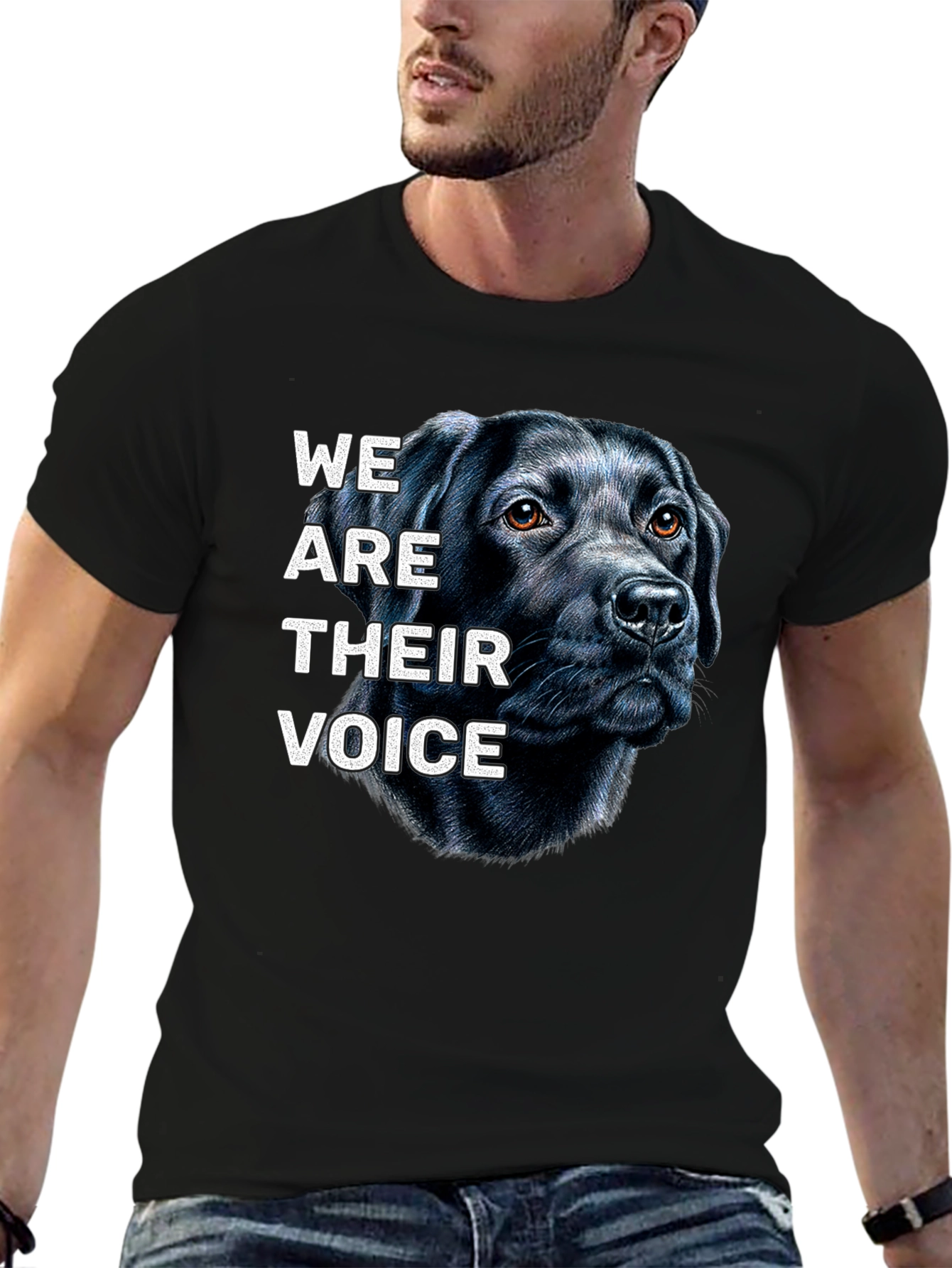 Dog Lover T-Shirt: We Are Their Voice Black Lab