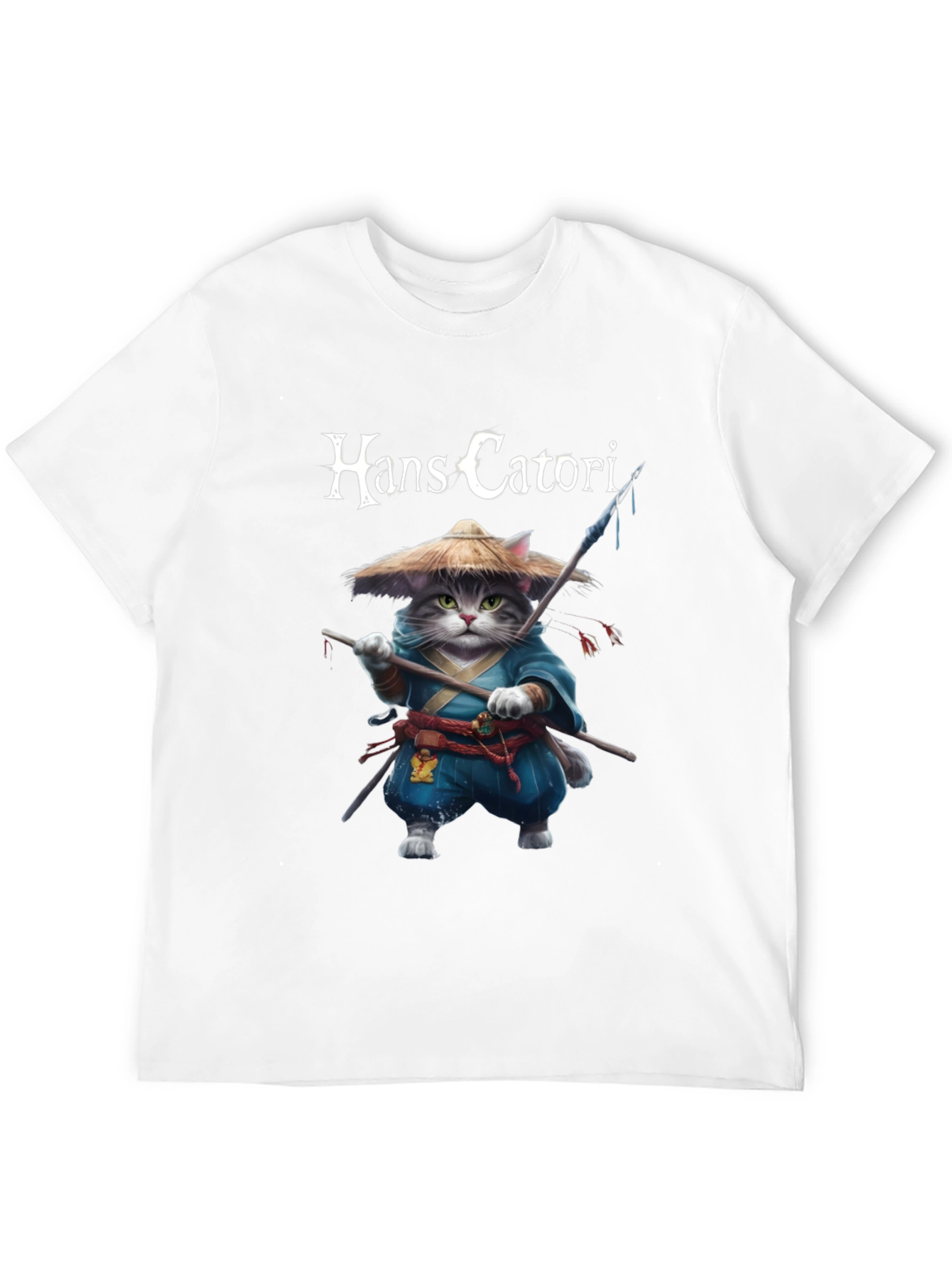 Hans Catori Samurai Cat Graphic Tee