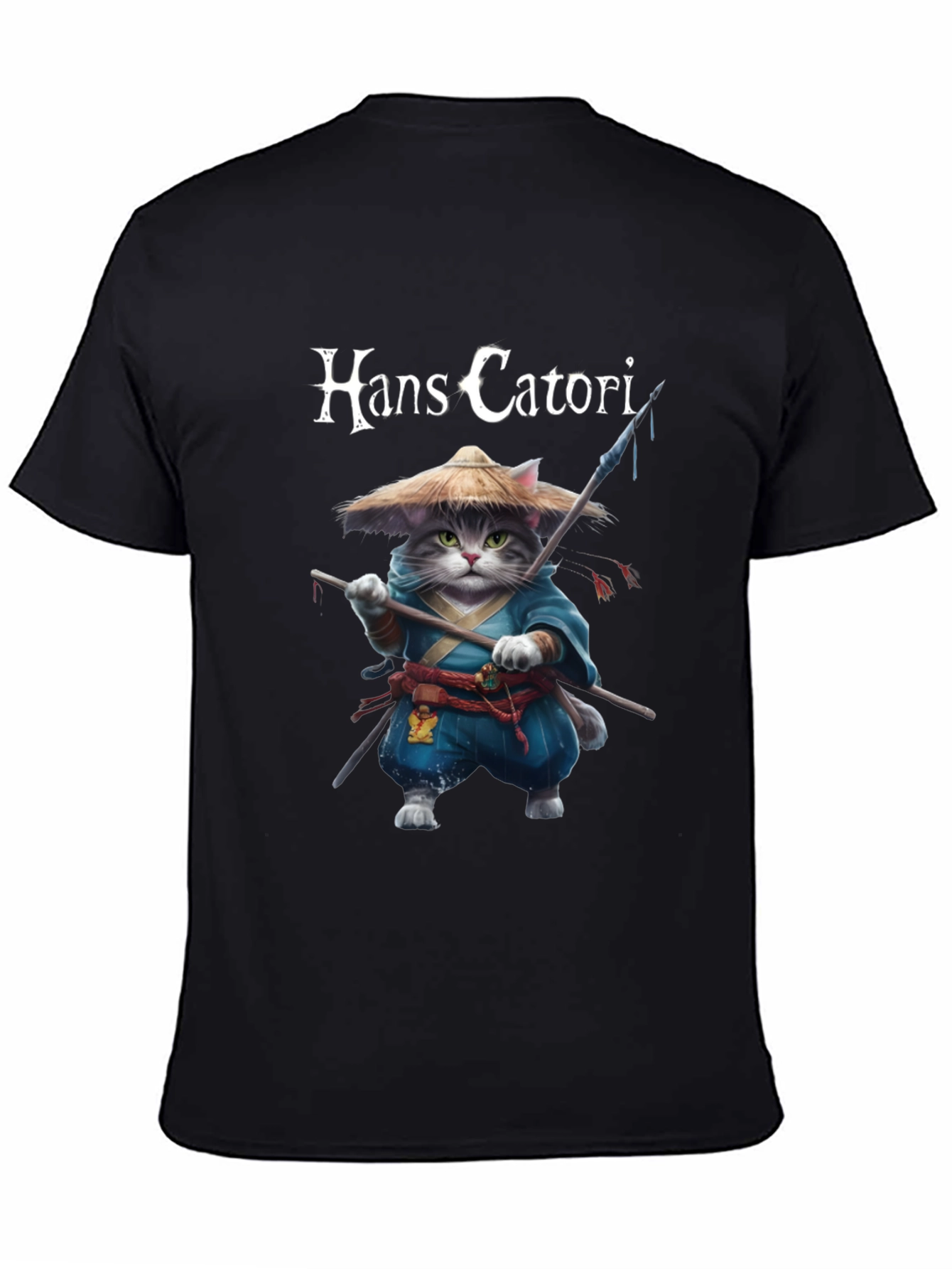 Hans Catori Samurai Cat Graphic Tee