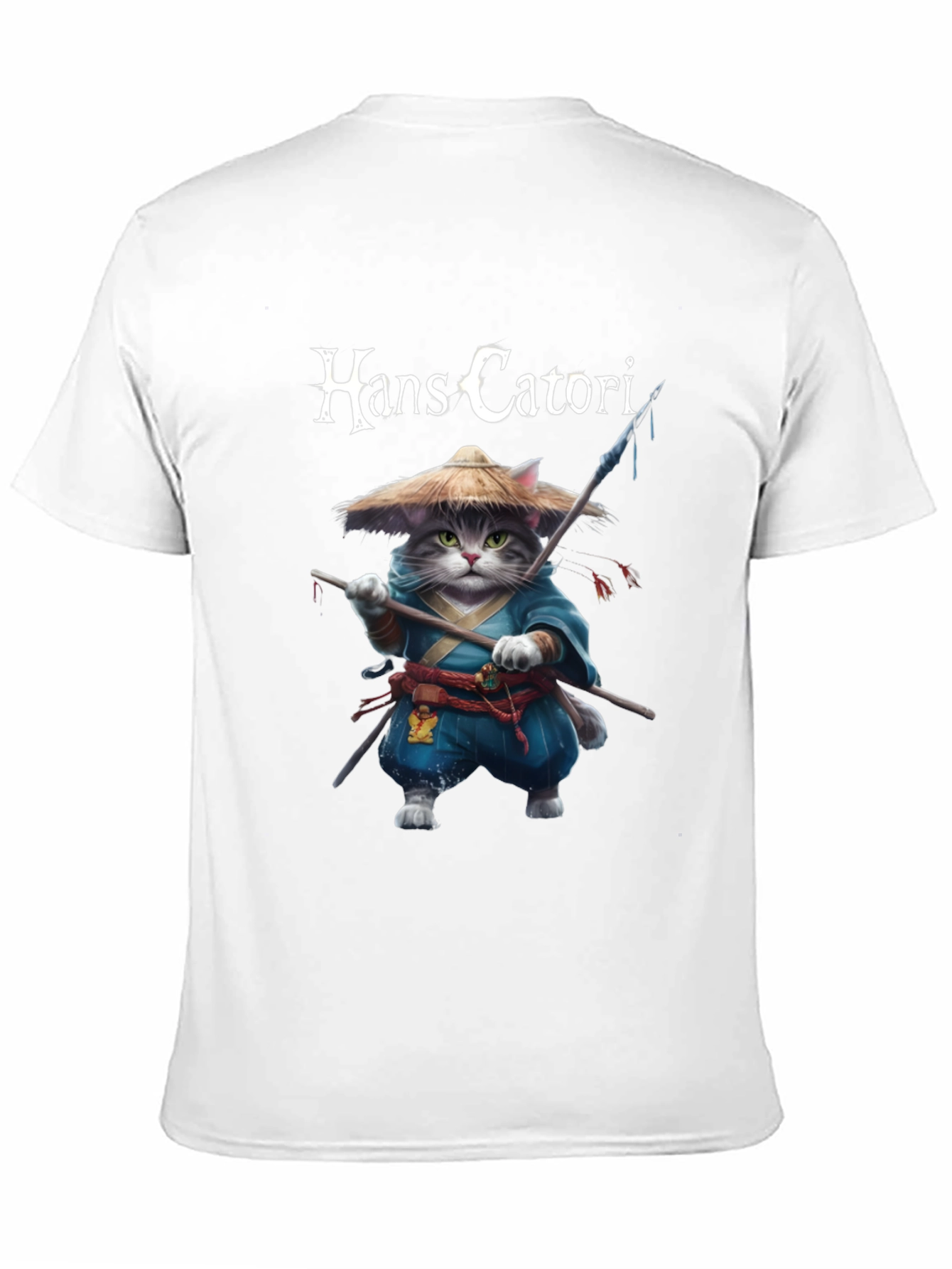 Hans Catori Samurai Cat Graphic Tee
