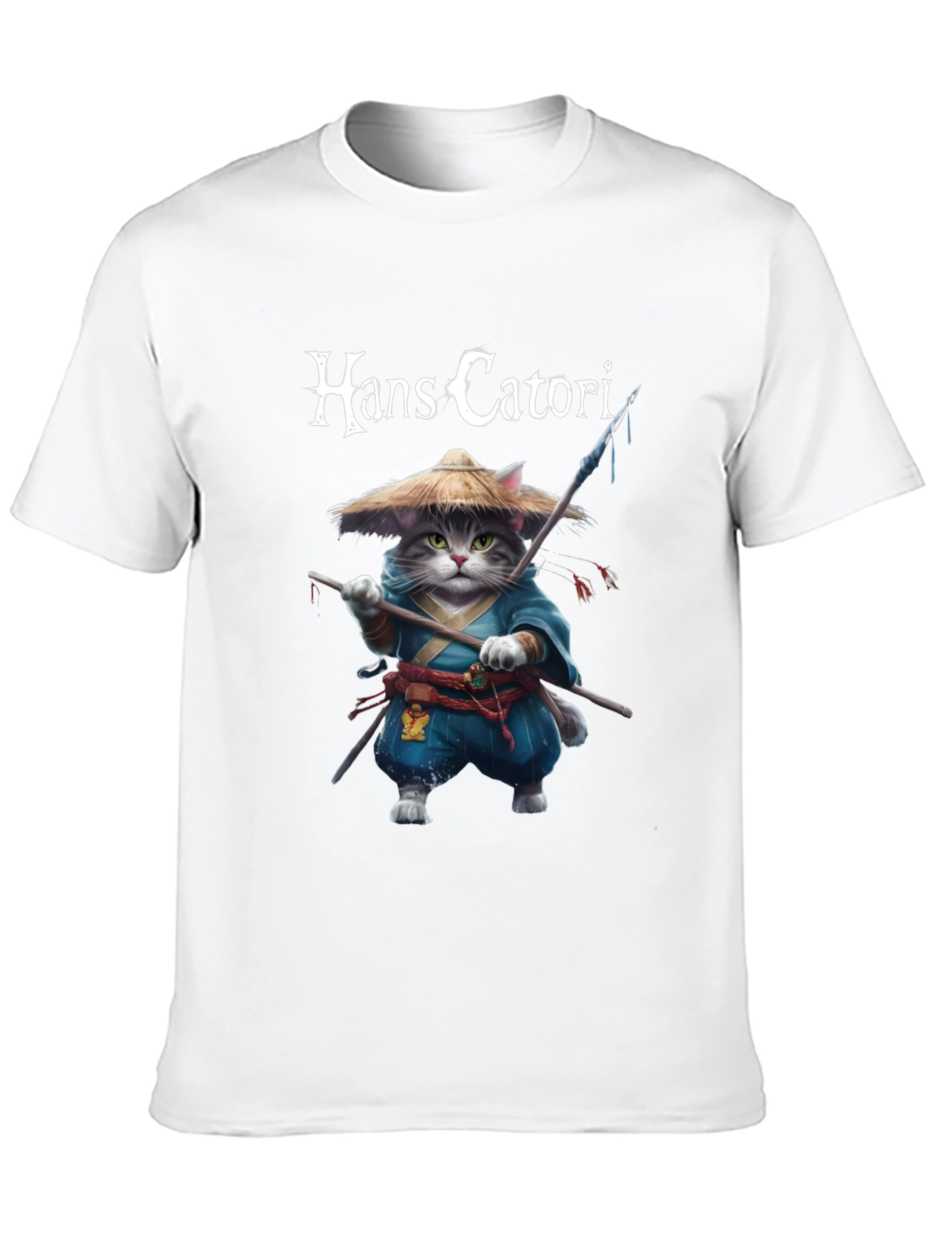 Hans Catori Samurai Cat Graphic Tee