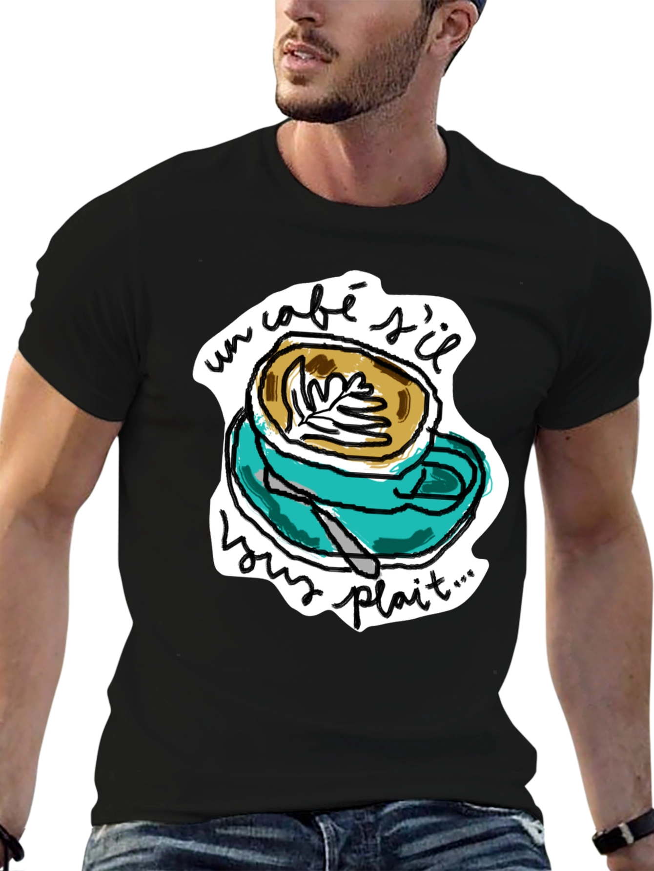 Un Cafe Sil Vous Plait T-Shirt