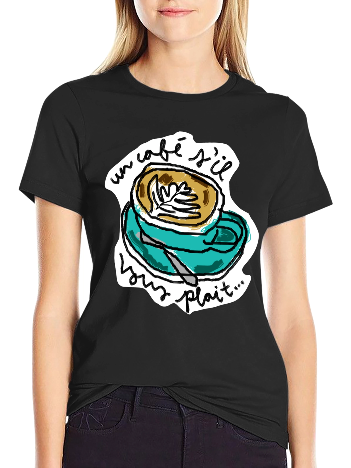 Un Cafe Sil Vous Plait T-Shirt