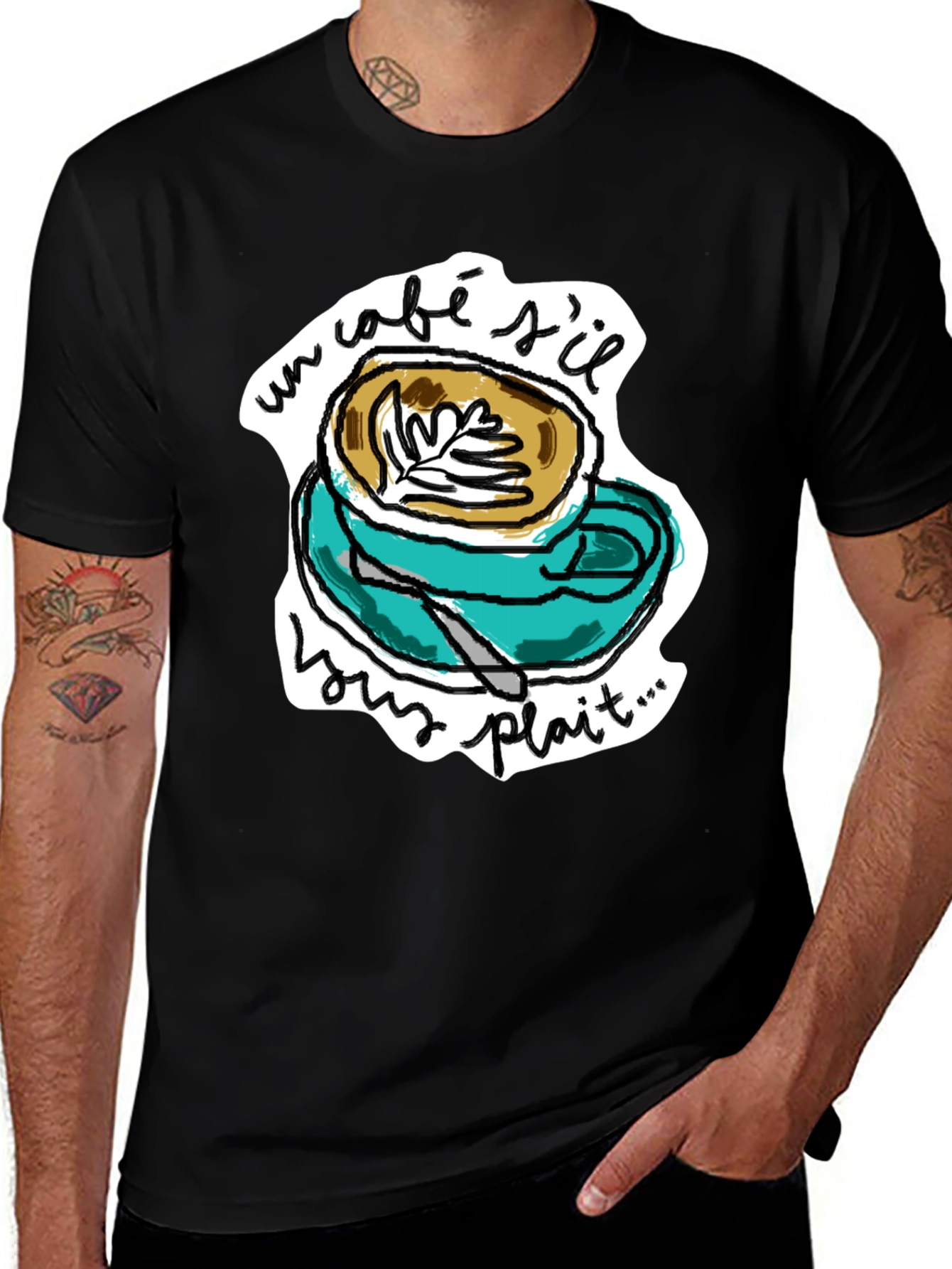 Un Cafe Sil Vous Plait T-Shirt