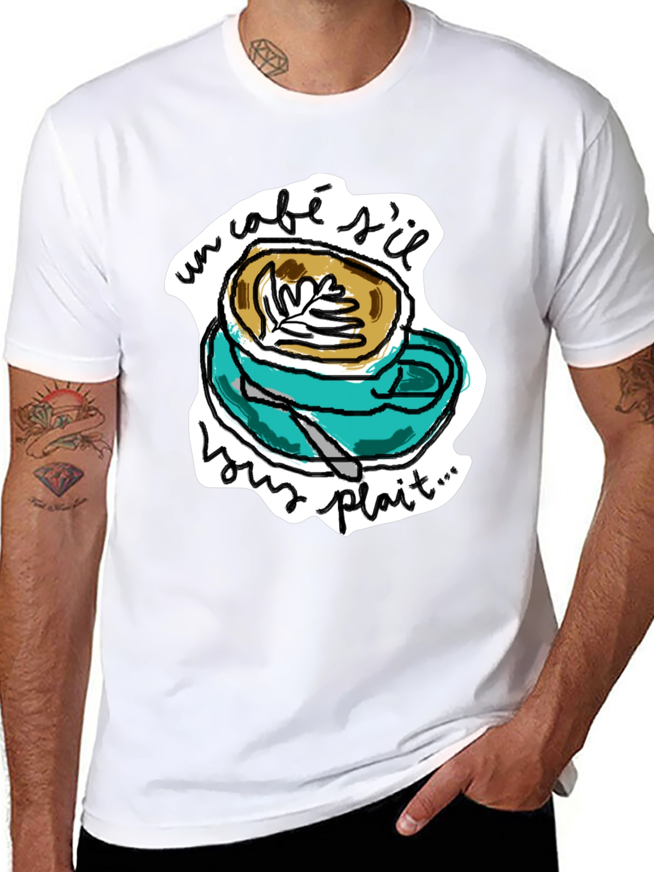 Un Cafe Sil Vous Plait T-Shirt