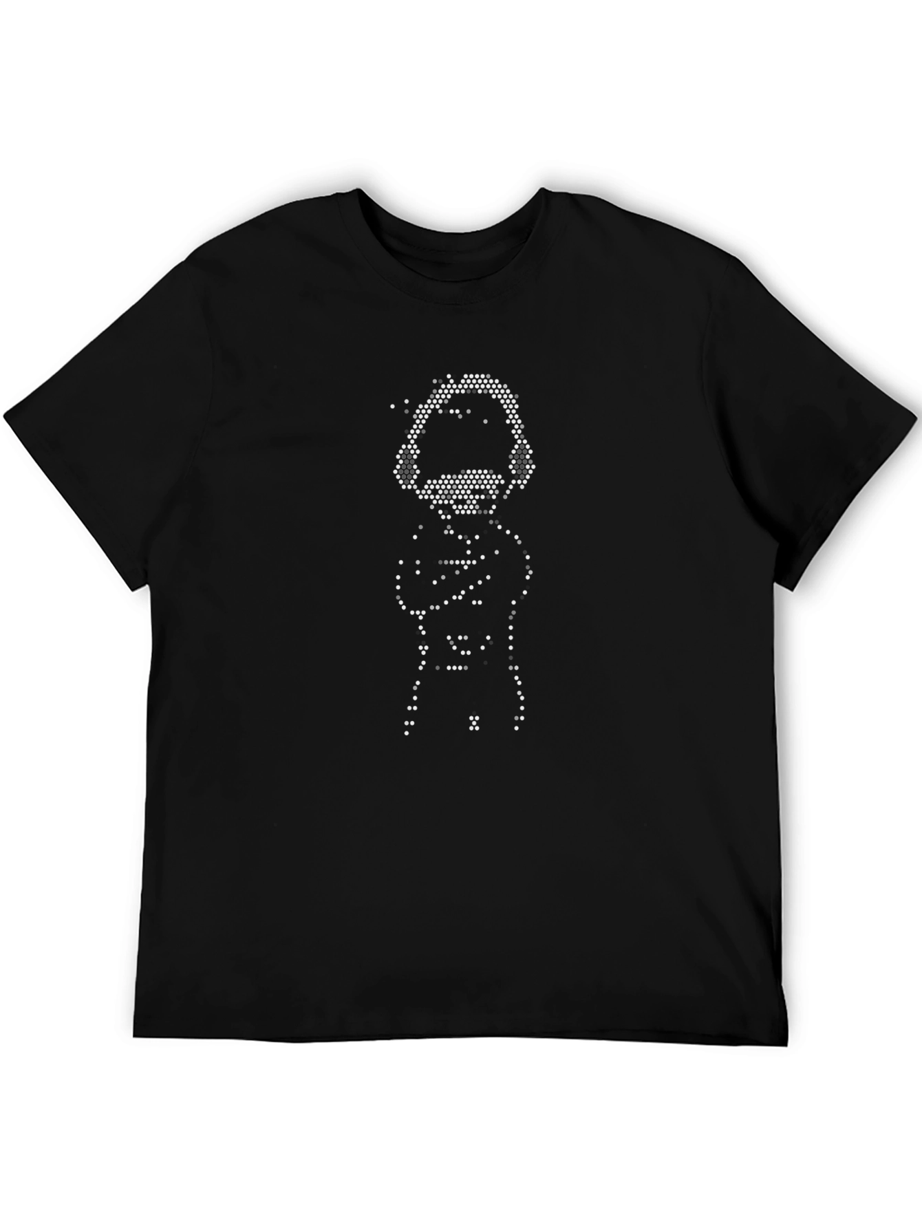 Pixel DJ Graphic Tee - Black Cotton T-Shirt