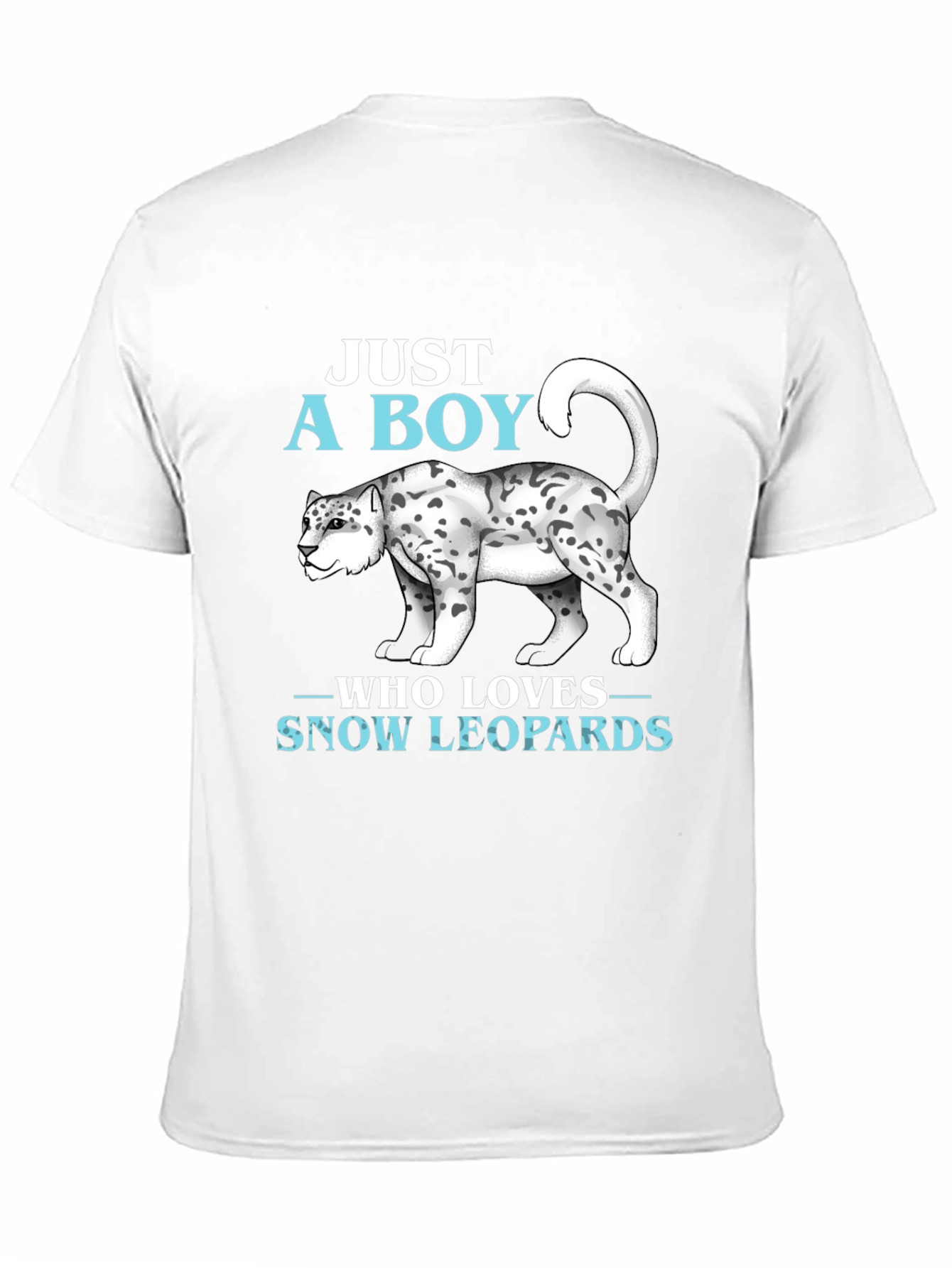 Boys Snow Leopard Lover T-Shirt Animal Print