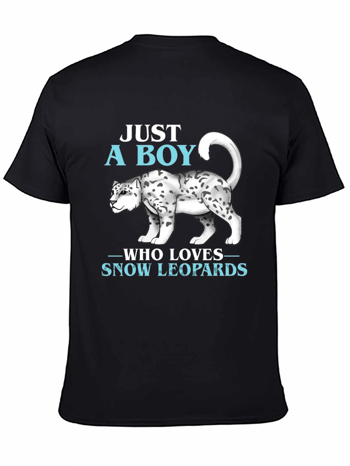 Boys Snow Leopard Lover T-Shirt Animal Print