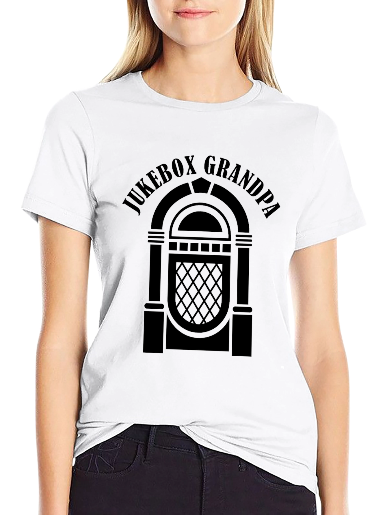 Jukebox Grandpa T-Shirt - Retro Music Lover Tee