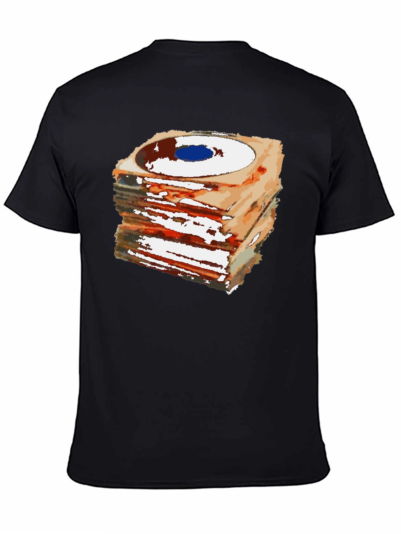 Stacked Records Graphic Tee - Black