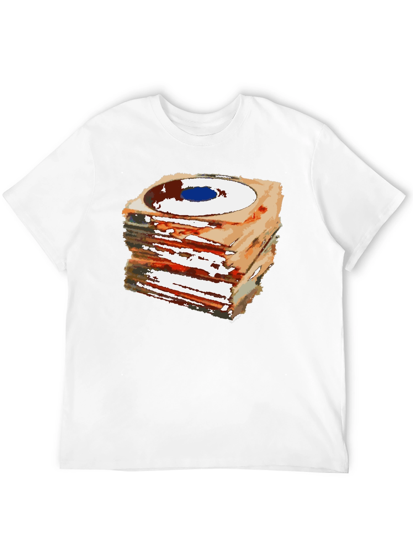 Stacked Records Graphic Tee - Black