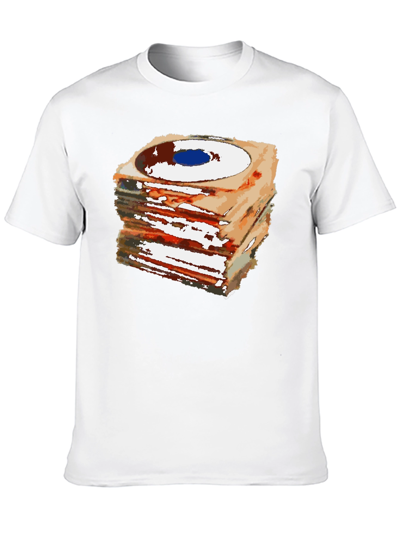 Stacked Records Graphic Tee - Black