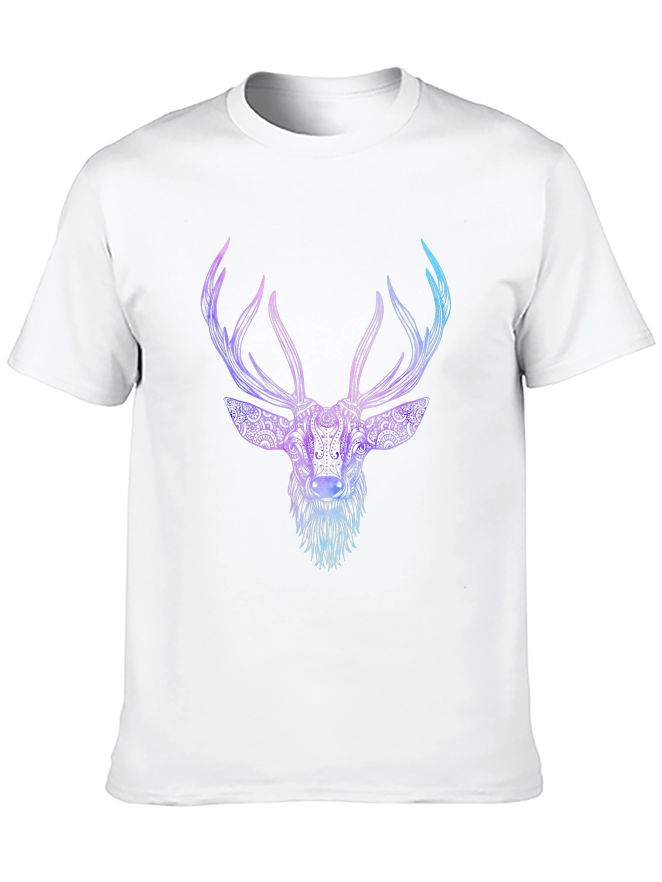 Deer Graphic Tee - Black Cotton Blend