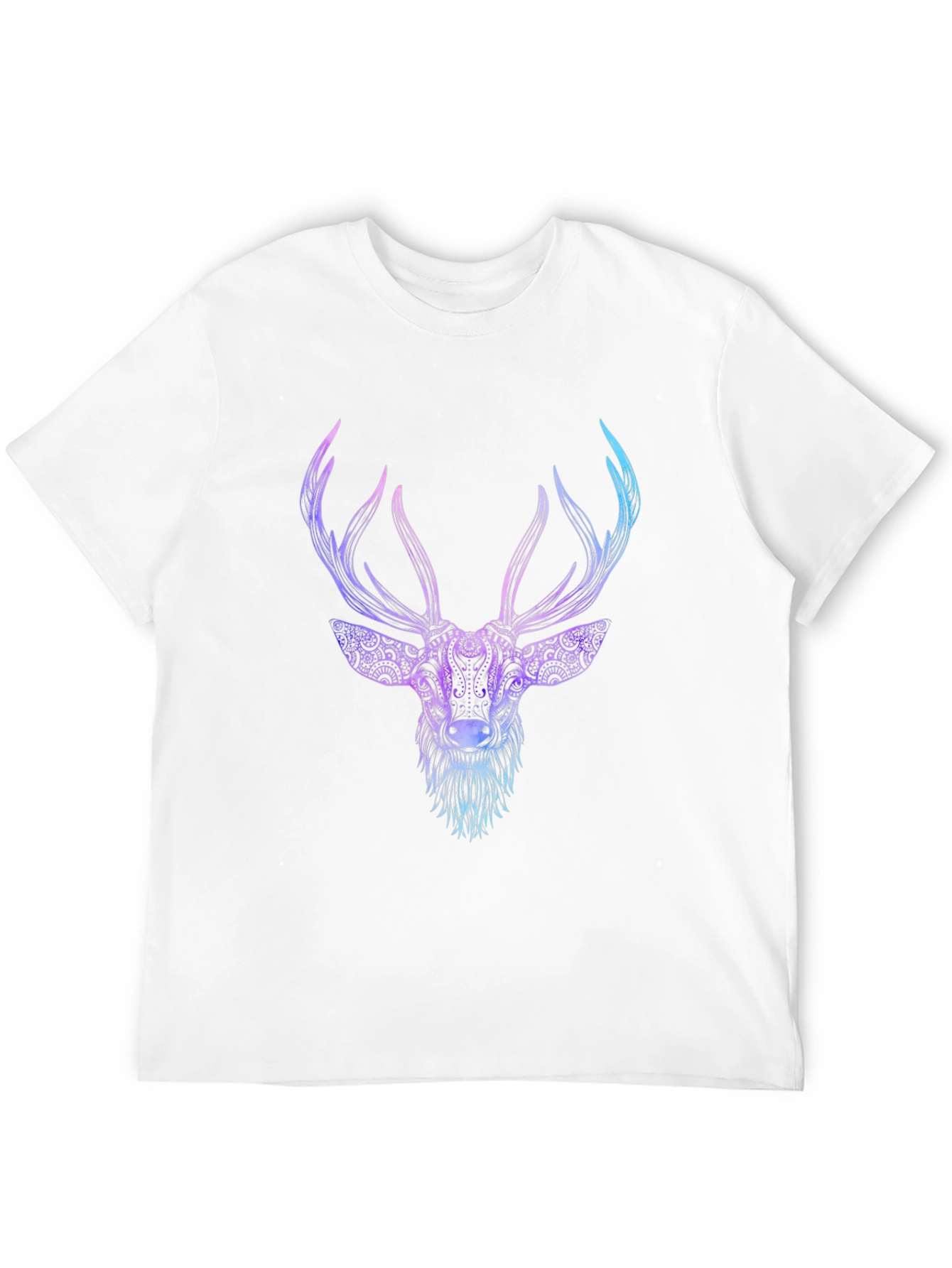 Deer Graphic Tee - Black Cotton Blend