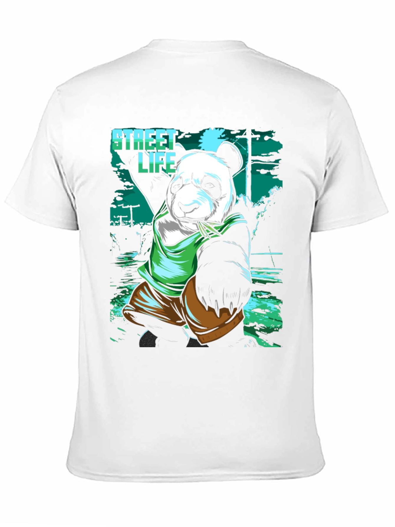 Street Life Panda Graphic T-Shirt