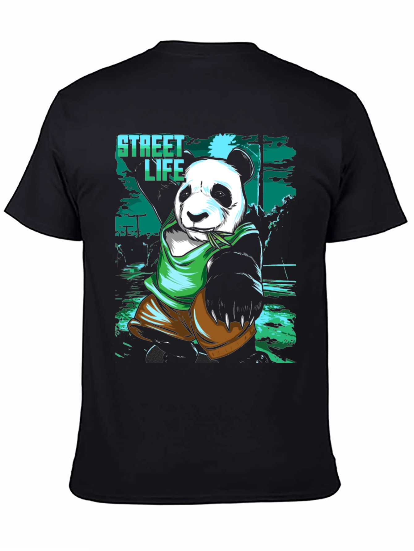 Street Life Panda Graphic T-Shirt