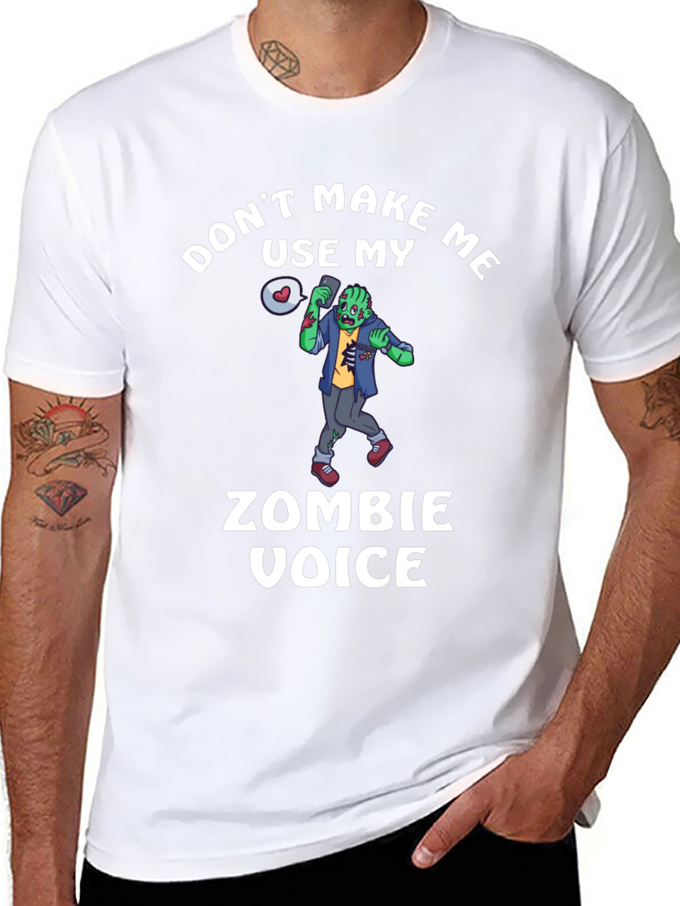 Zombie Voice T-Shirt - Funny Halloween Tee