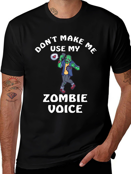 Zombie Voice T-Shirt - Funny Halloween Tee